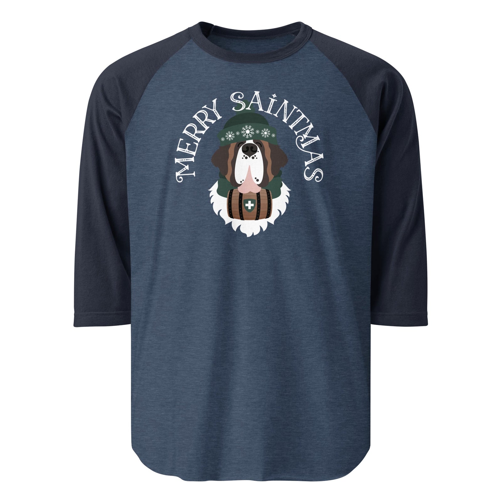 Merry Saintmas Green 3/4 Sleeve Raglan Shirt - Lucy + Norman