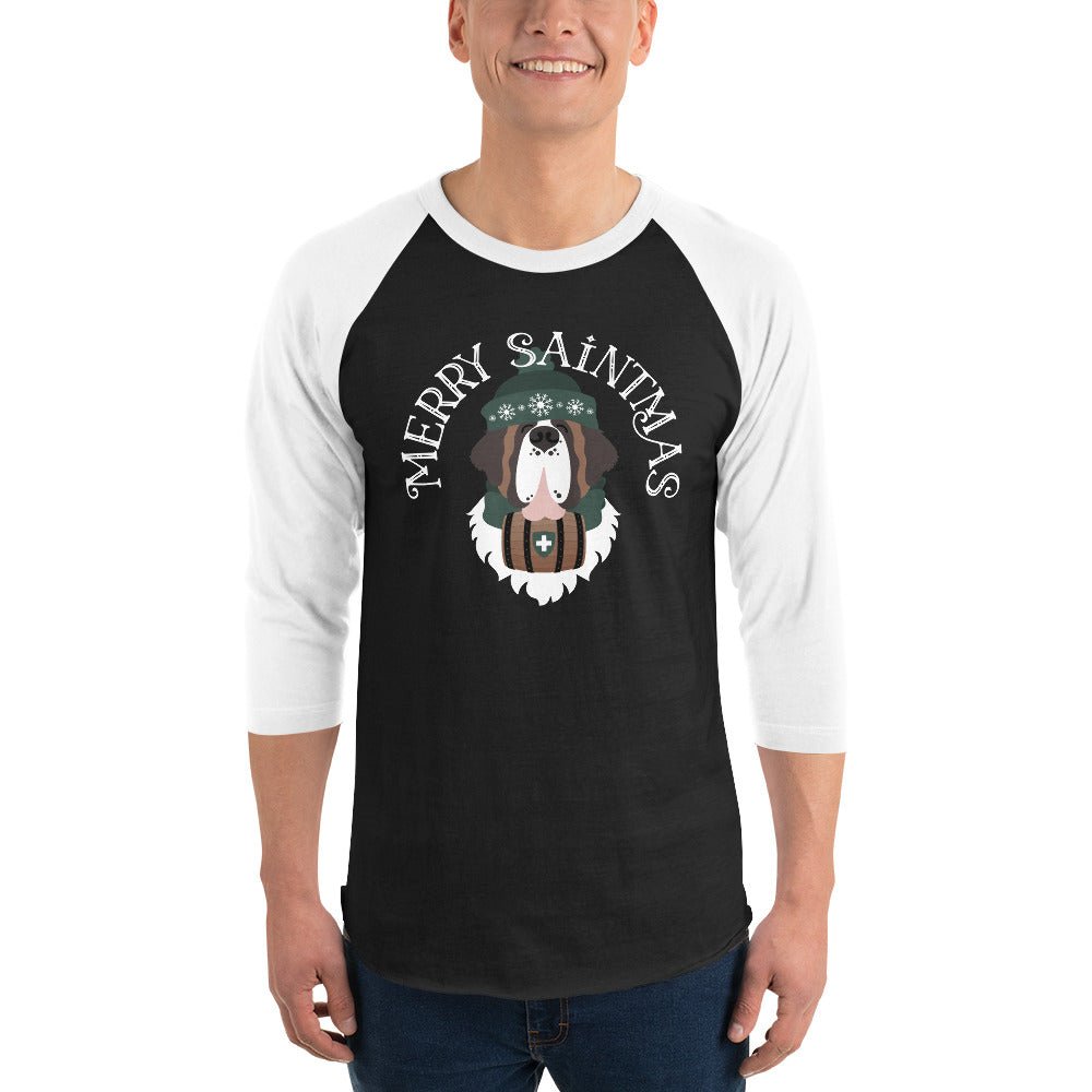 Merry Saintmas Green 3/4 Sleeve Raglan Shirt - Lucy + Norman