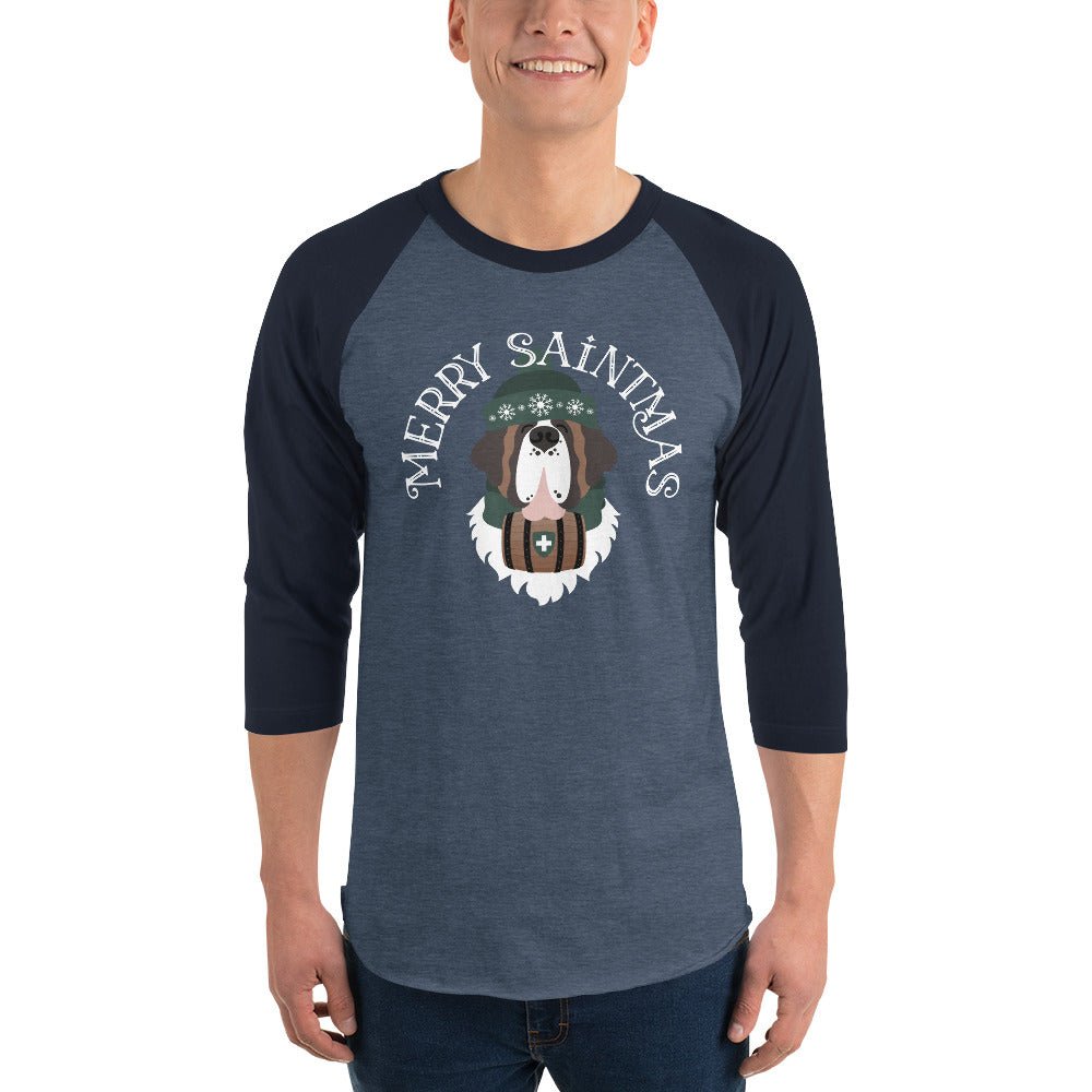 Merry Saintmas Green 3/4 Sleeve Raglan Shirt - Lucy + Norman