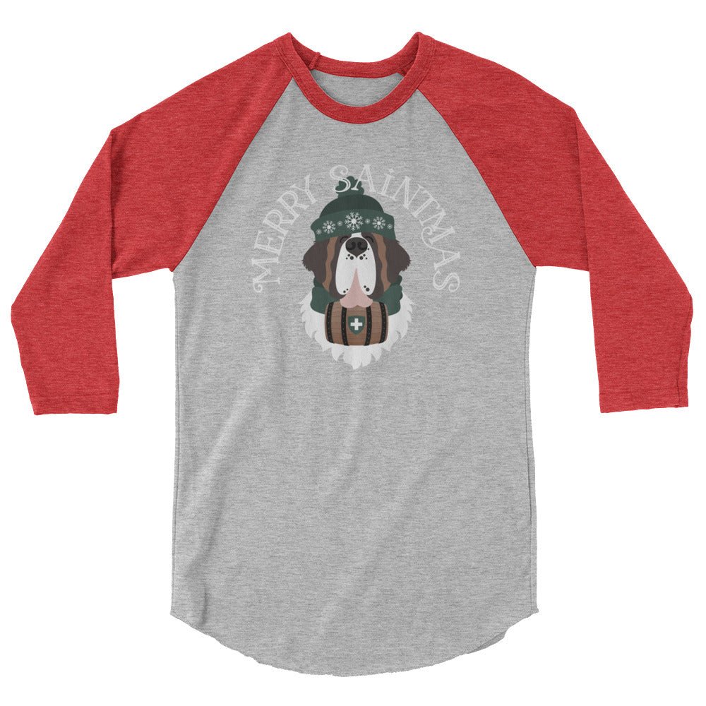 Merry Saintmas Green 3/4 Sleeve Raglan Shirt - Lucy + Norman