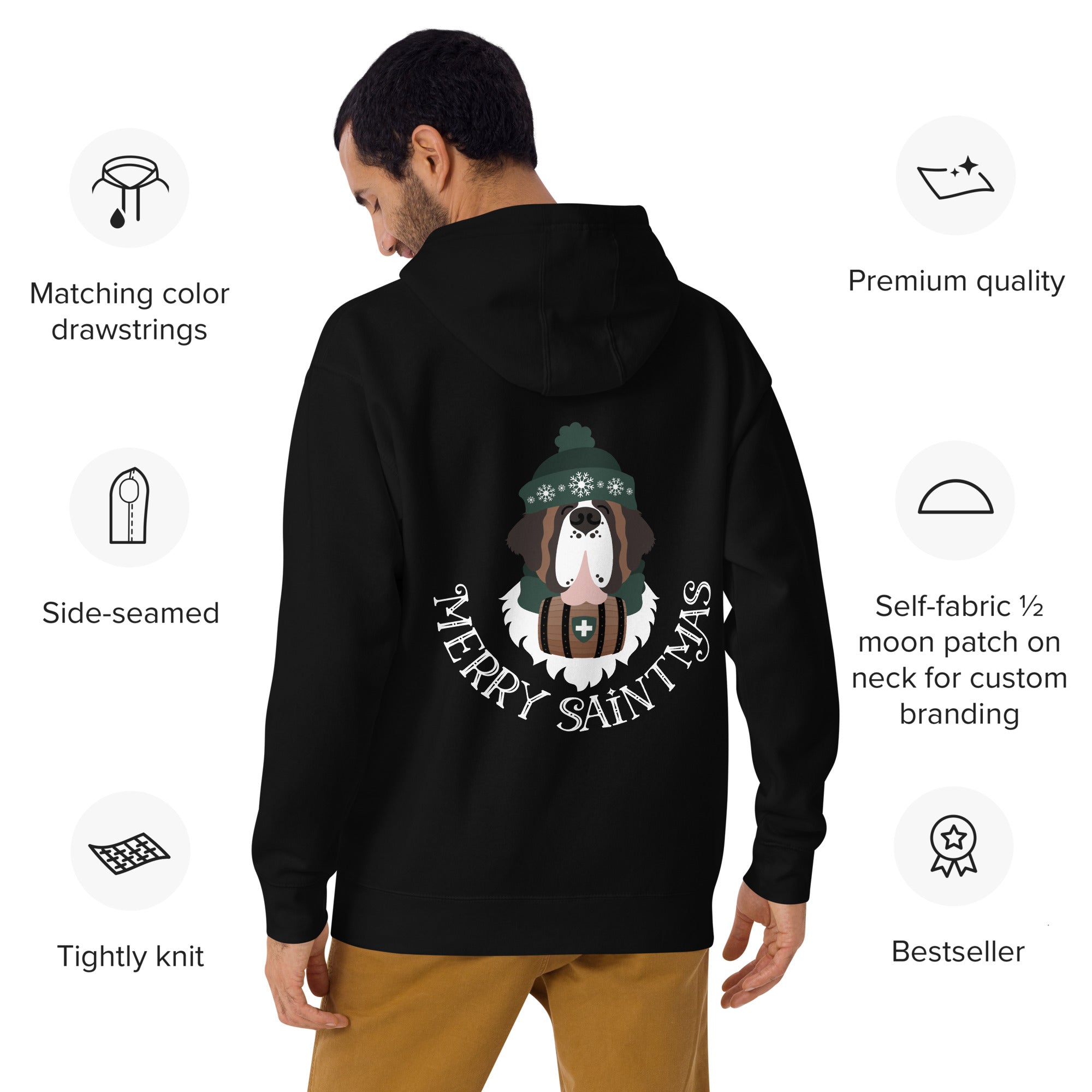 Merry Saintmas Green Back Hoodie - Lucy + Norman