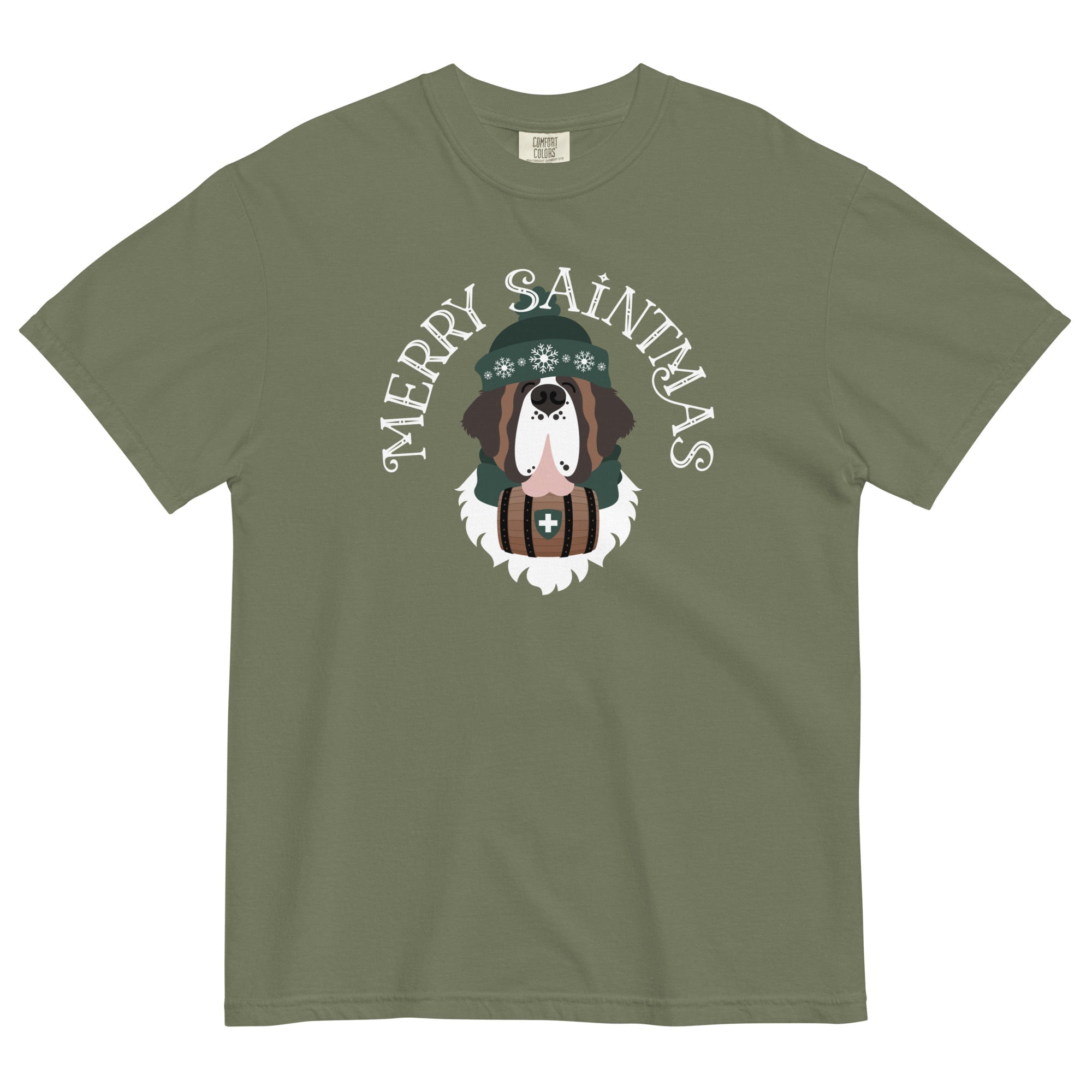 Merry Saintmas Green Heavyweight Comfort Colors T-Shirt - Lucy + Norman