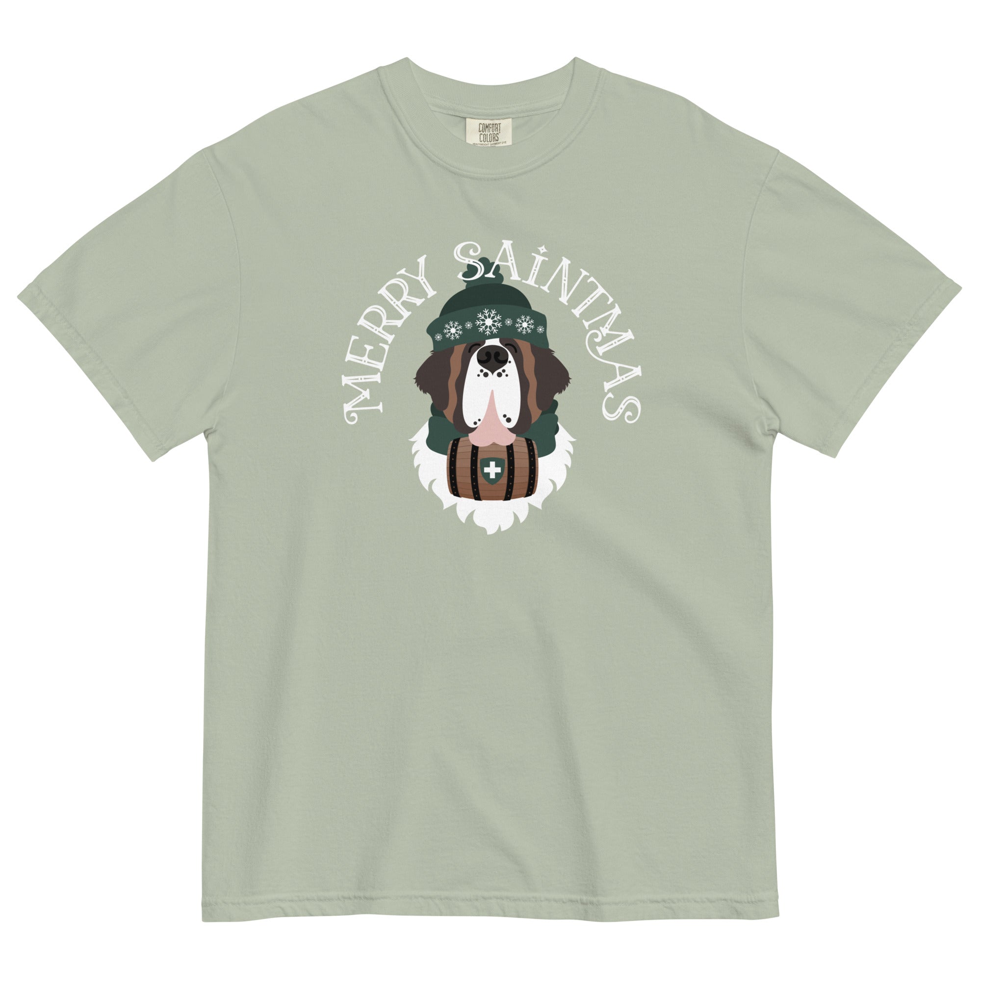 Merry Saintmas Green Heavyweight Comfort Colors T-Shirt - Lucy + Norman