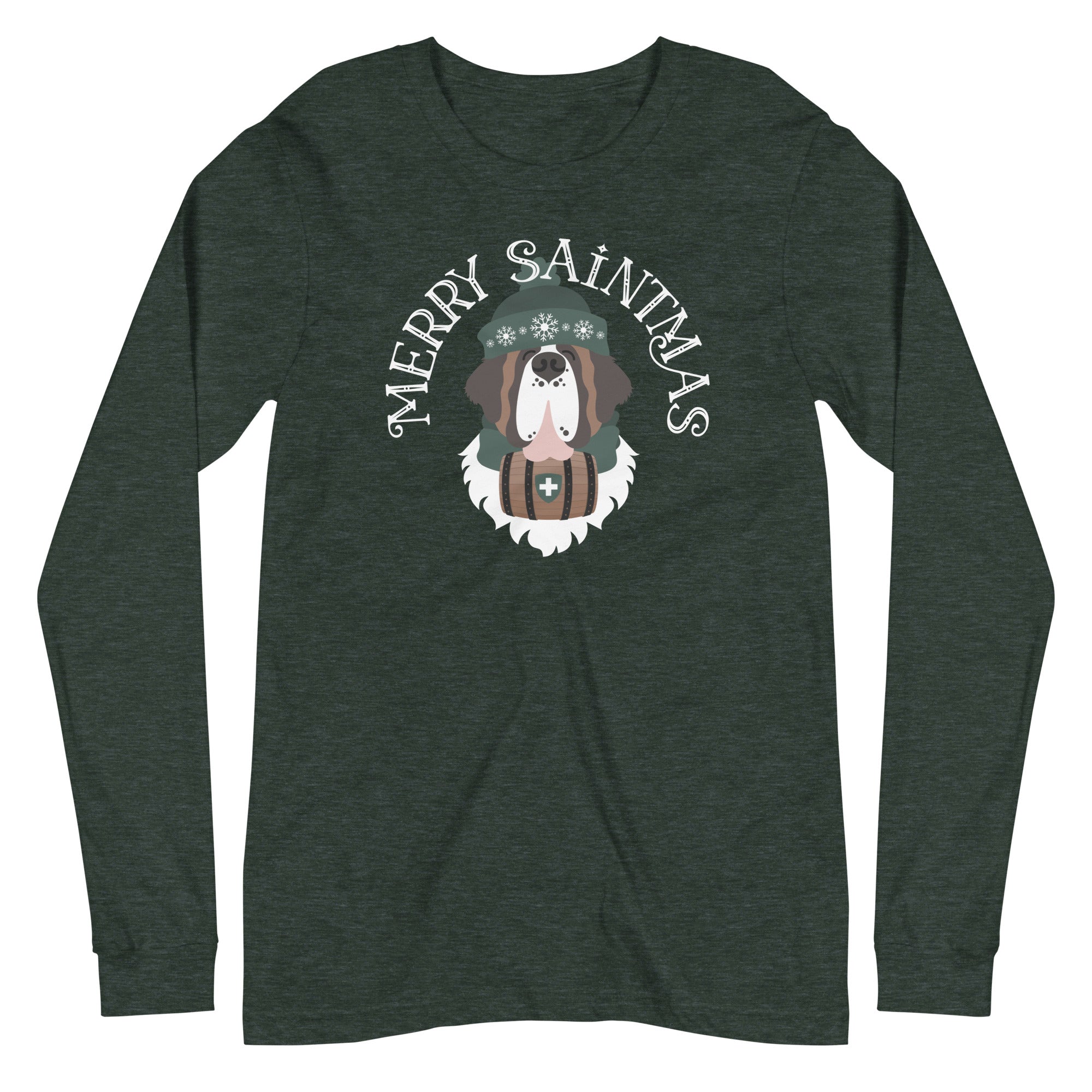 Merry Saintmas Green Long Sleeve Tee - Lucy + Norman