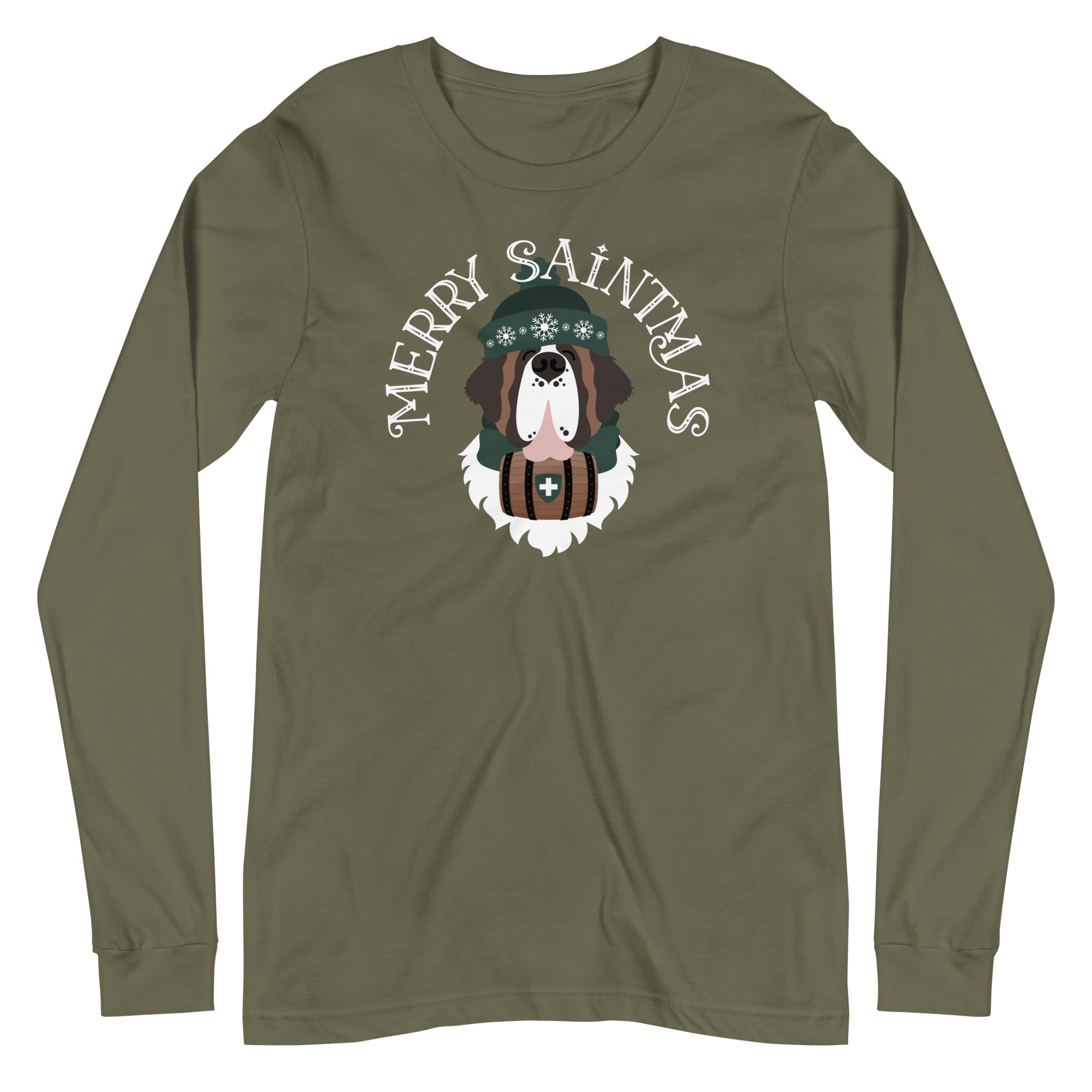 Merry Saintmas Green Long Sleeve Tee - Lucy + Norman