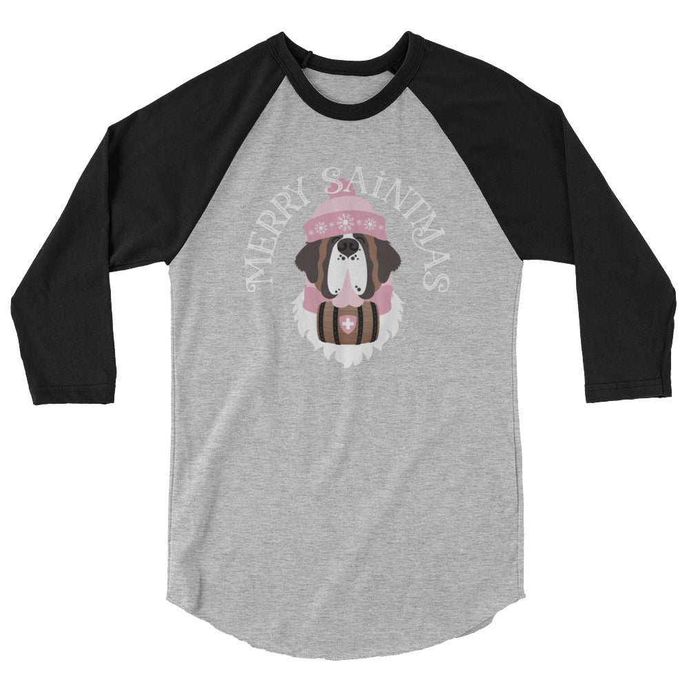 Merry Saintmas Pink 3/4 Sleeve Raglan Shirt - Lucy + Norman