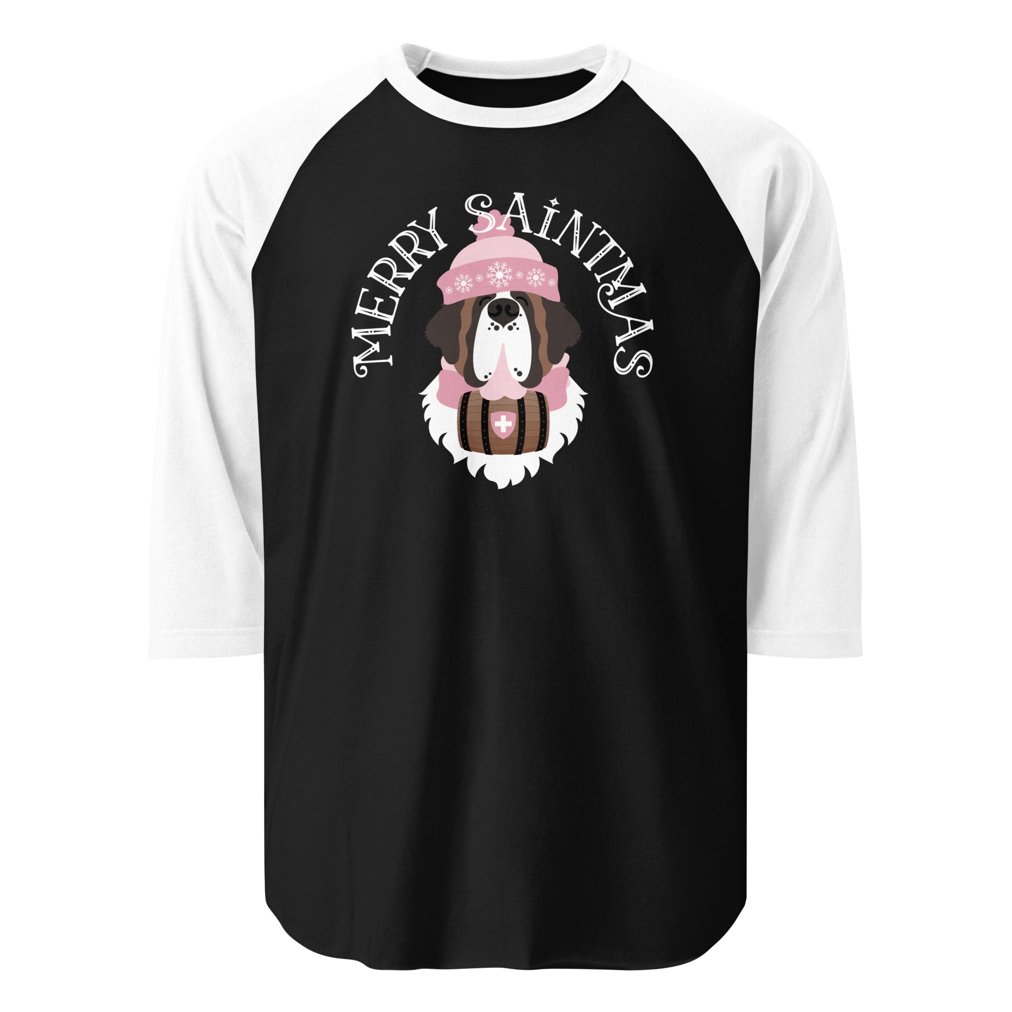 Merry Saintmas Pink 3/4 Sleeve Raglan Shirt - Lucy + Norman