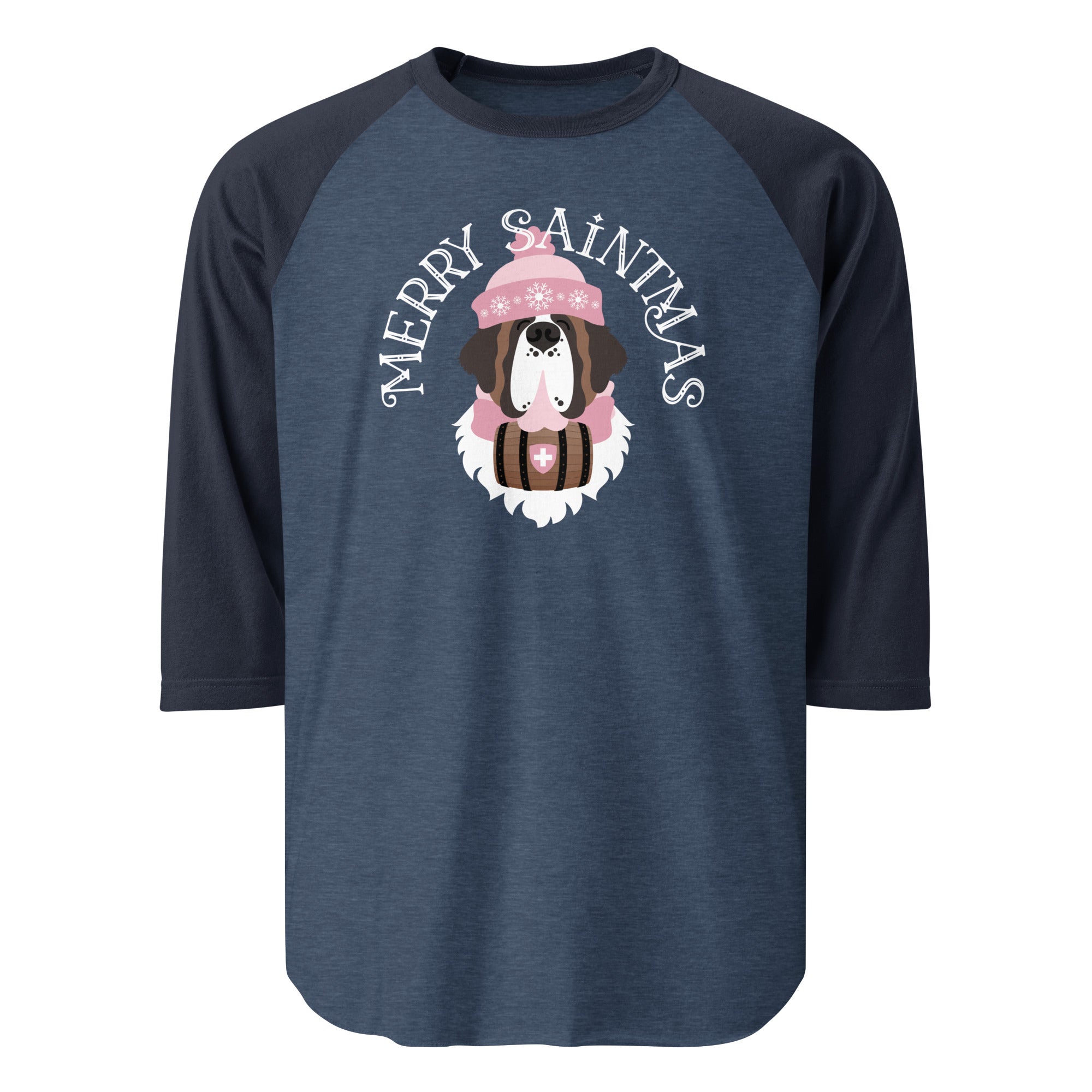 Merry Saintmas Pink 3/4 Sleeve Raglan Shirt - Lucy + Norman