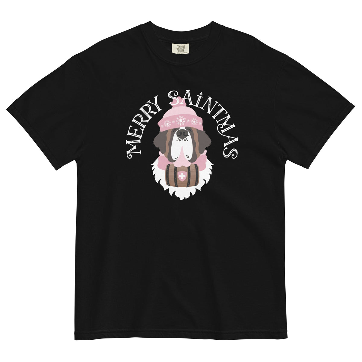 Merry Saintmas Pink Heavyweight Comfort Colors T-Shirt - Lucy + Norman