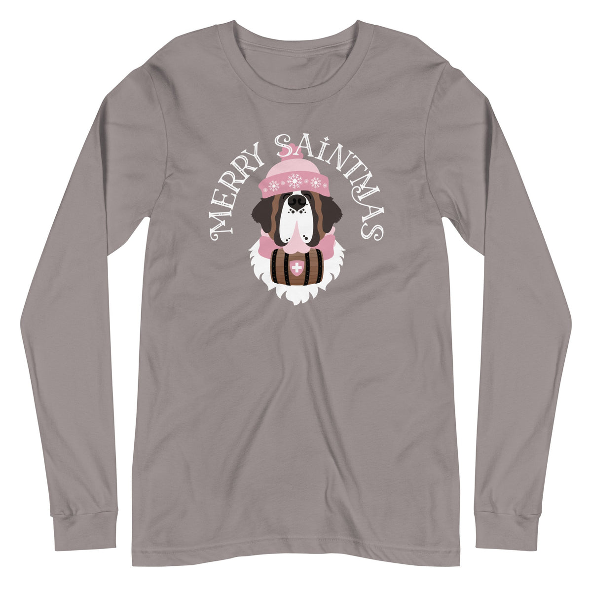 Merry Saintmas Pink Long Sleeve Tee - Lucy + Norman