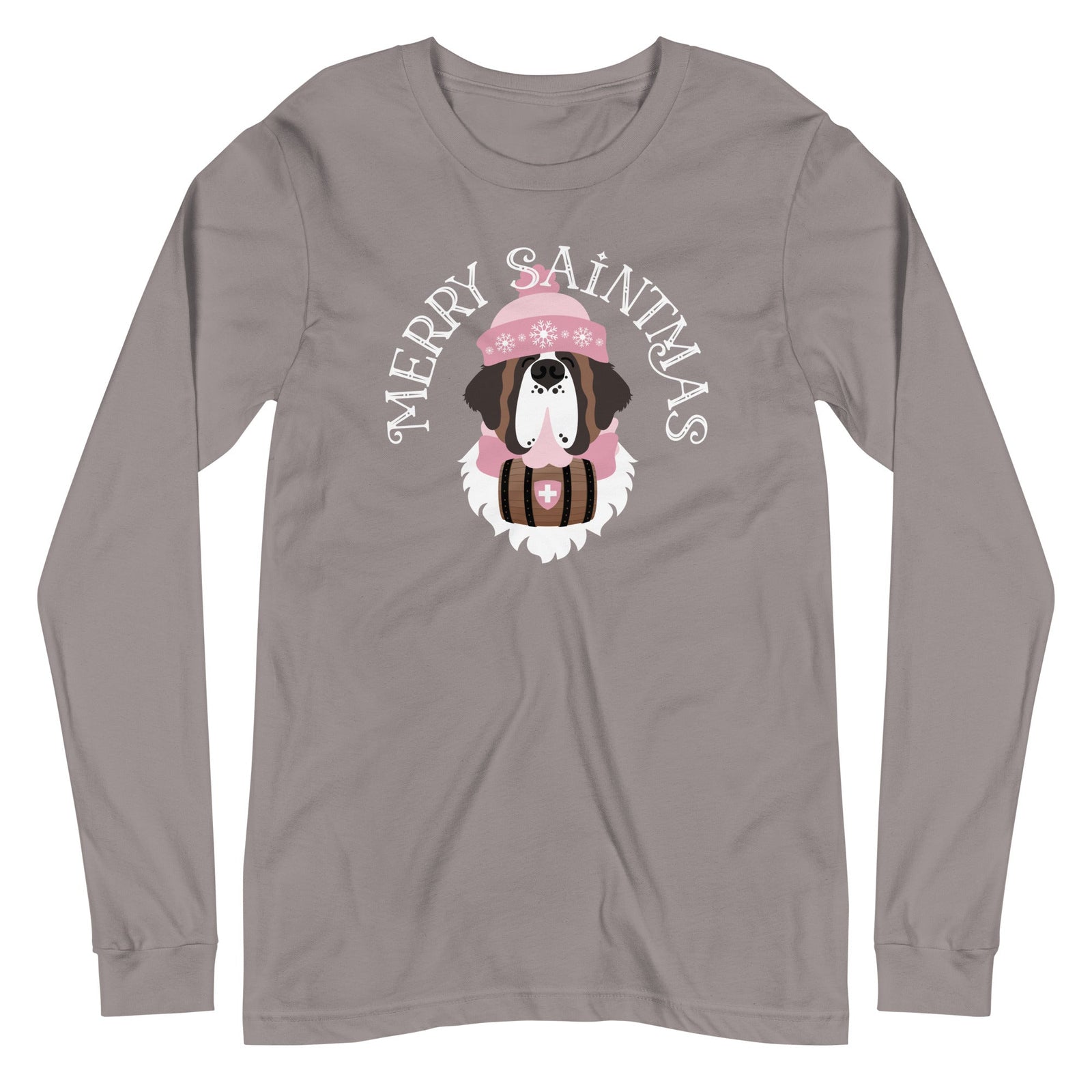 Merry Saintmas Pink Long Sleeve Tee - Lucy + Norman