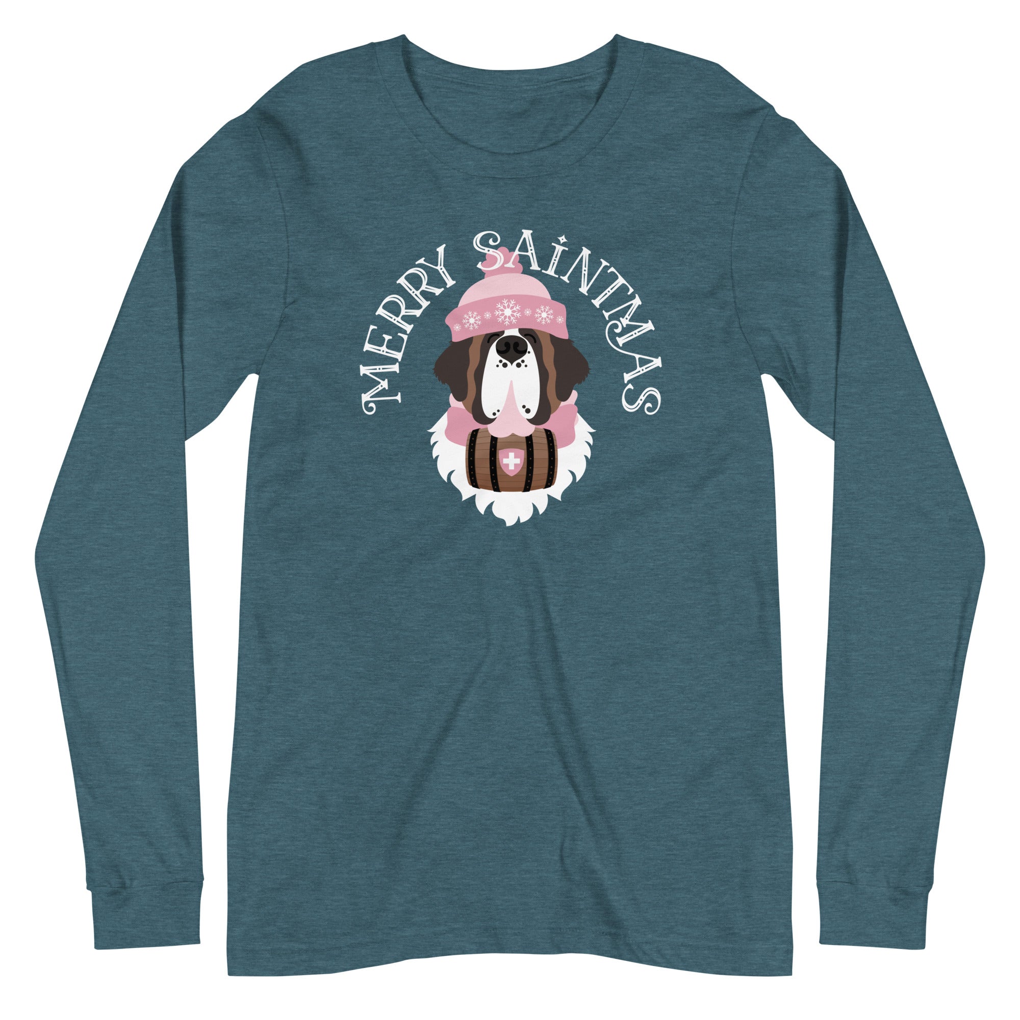 Merry Saintmas Pink Long Sleeve Tee - Lucy + Norman