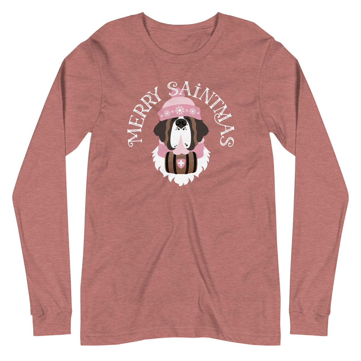 Merry Saintmas Pink Long Sleeve Tee - Lucy + Norman