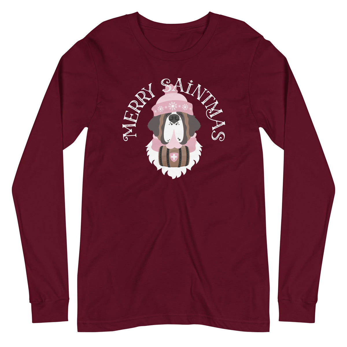 Merry Saintmas Pink Long Sleeve Tee - Lucy + Norman