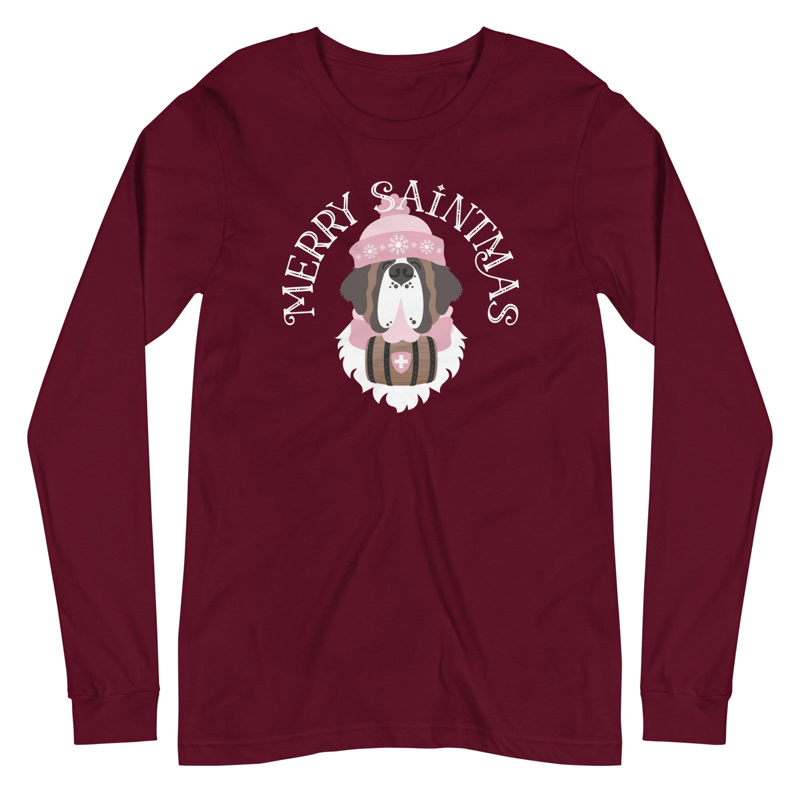 Merry Saintmas Pink Long Sleeve Tee - Lucy + Norman