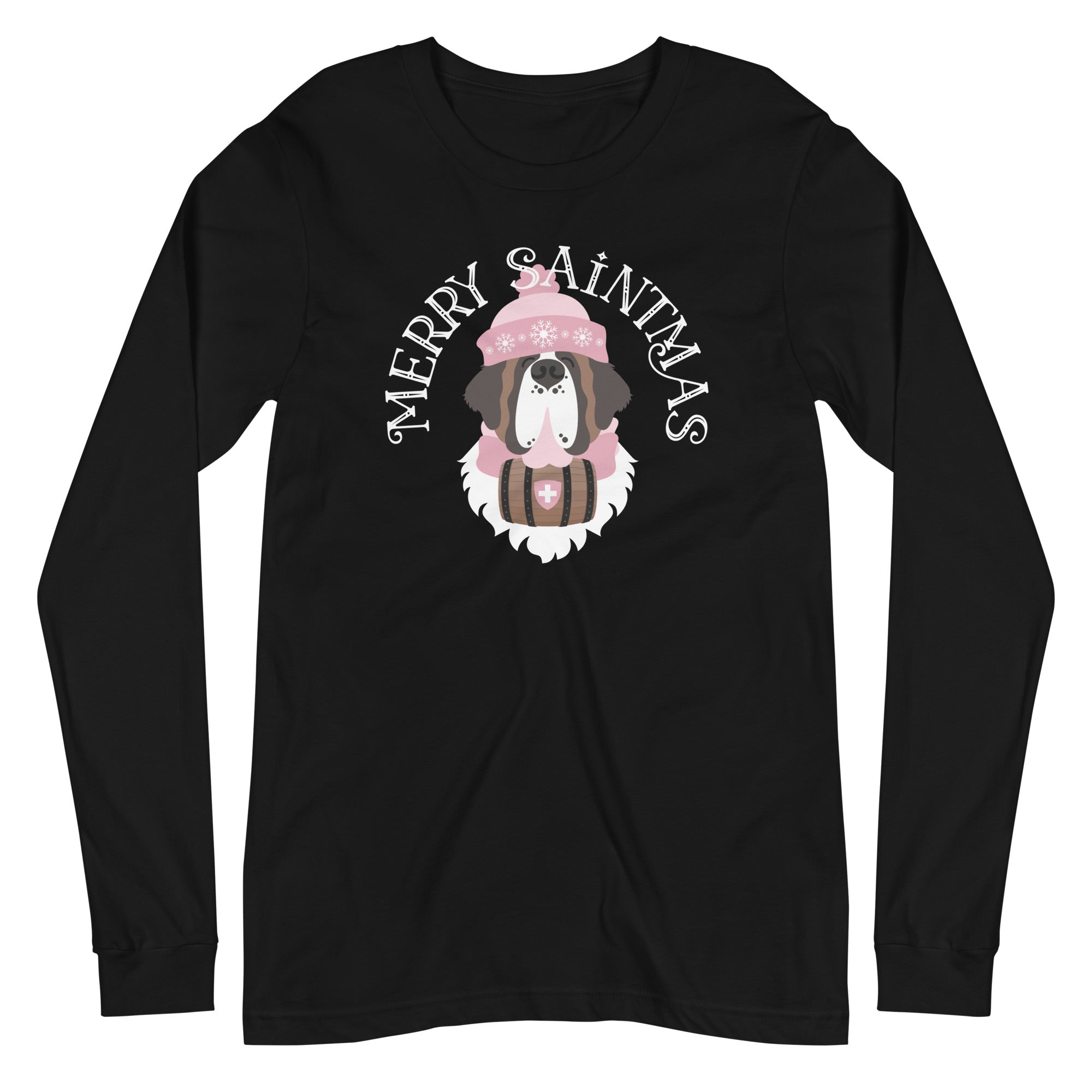 Merry Saintmas Pink Long Sleeve Tee - Lucy + Norman