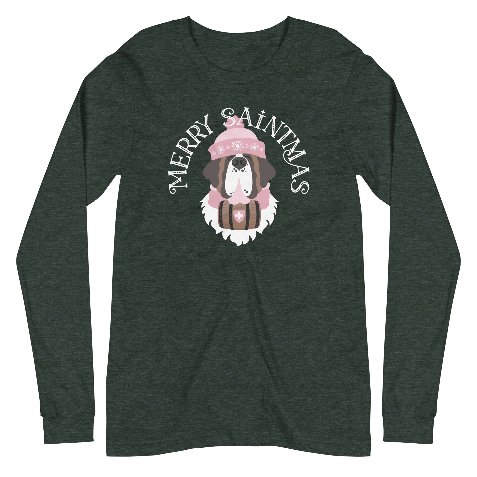 Merry Saintmas Pink Long Sleeve Tee - Lucy + Norman