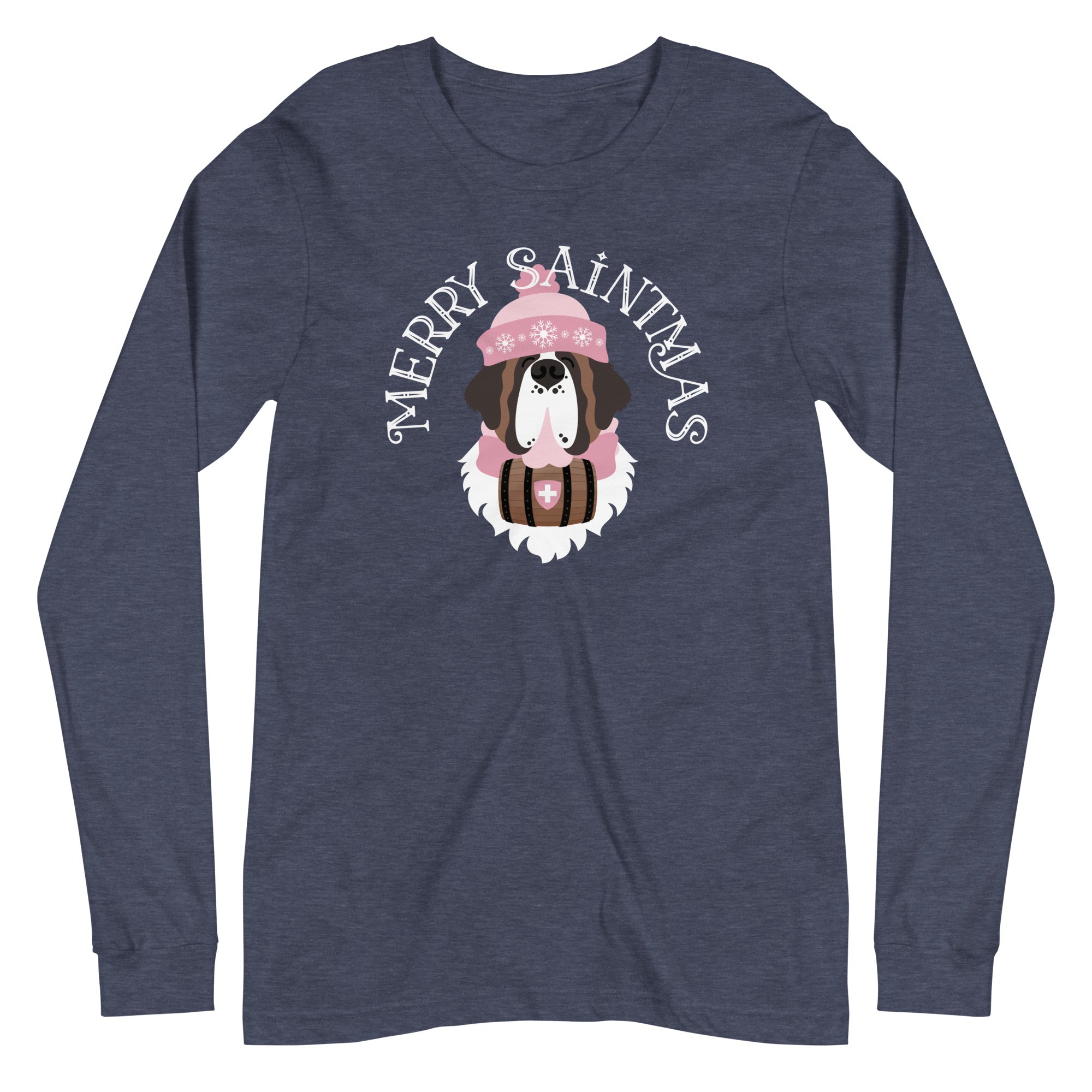 Merry Saintmas Pink Long Sleeve Tee - Lucy + Norman