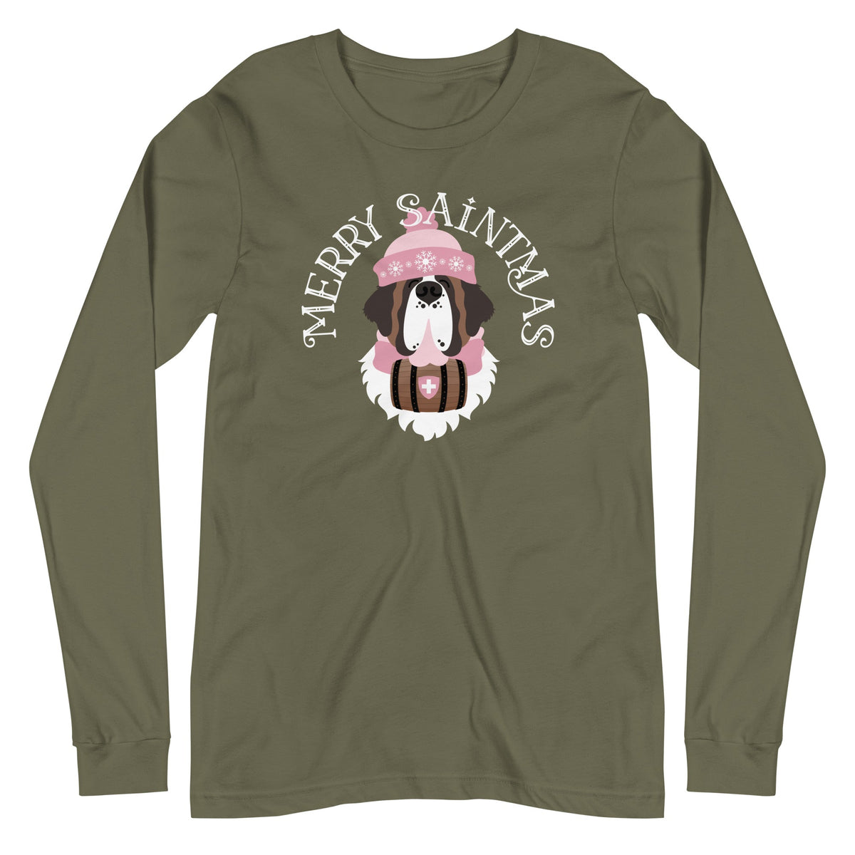 Merry Saintmas Pink Long Sleeve Tee - Lucy + Norman