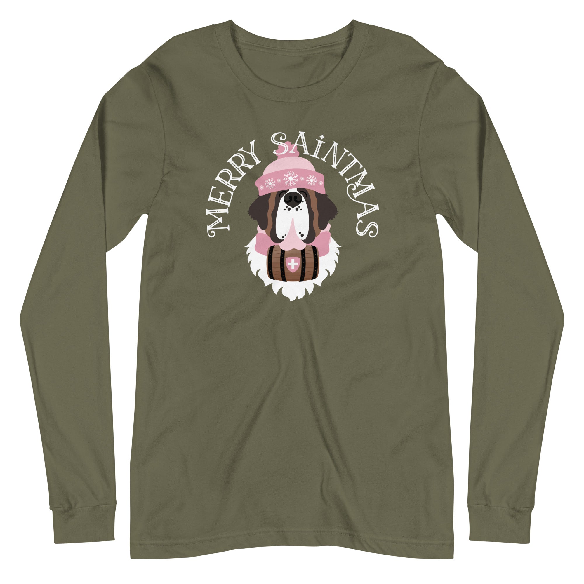 Merry Saintmas Pink Long Sleeve Tee - Lucy + Norman