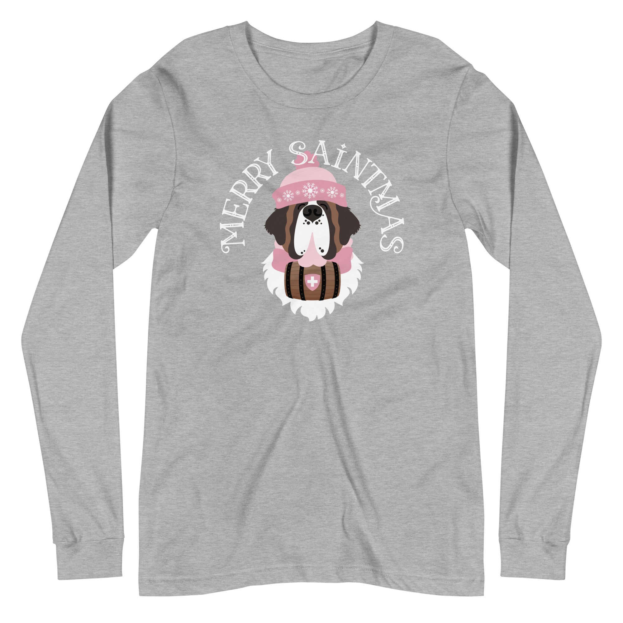 Merry Saintmas Pink Long Sleeve Tee - Lucy + Norman