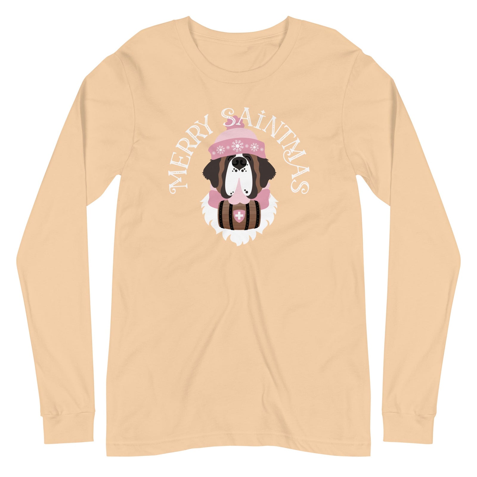 Merry Saintmas Pink Long Sleeve Tee - Lucy + Norman
