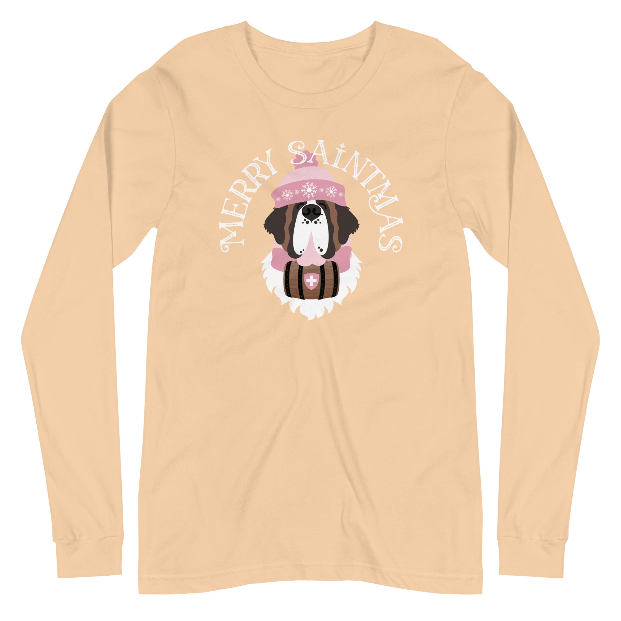 Merry Saintmas Pink Long Sleeve Tee - Lucy + Norman