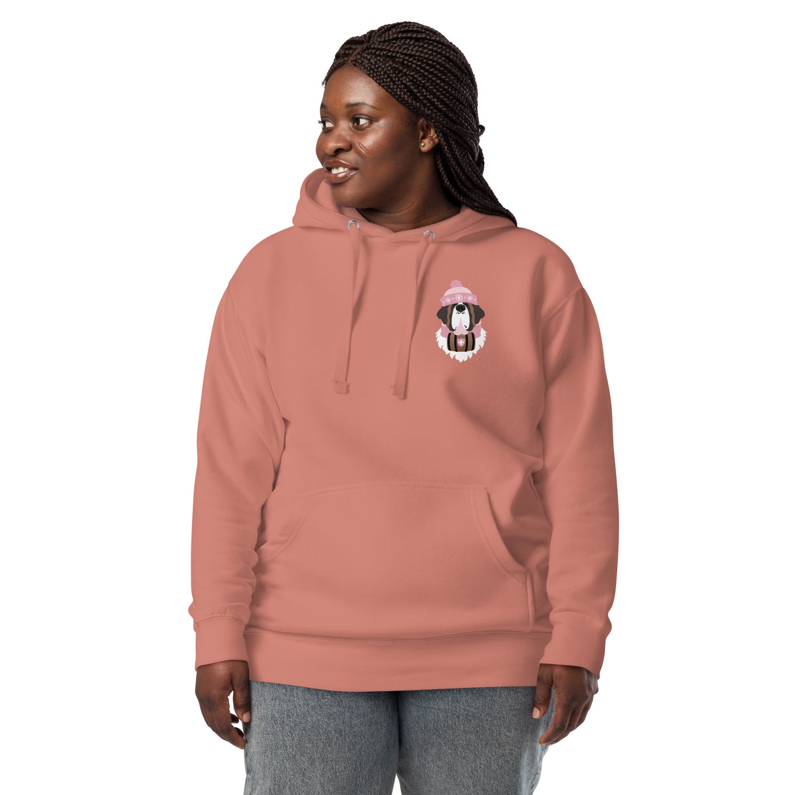 Merry Saintmas Pink Back Hoodie