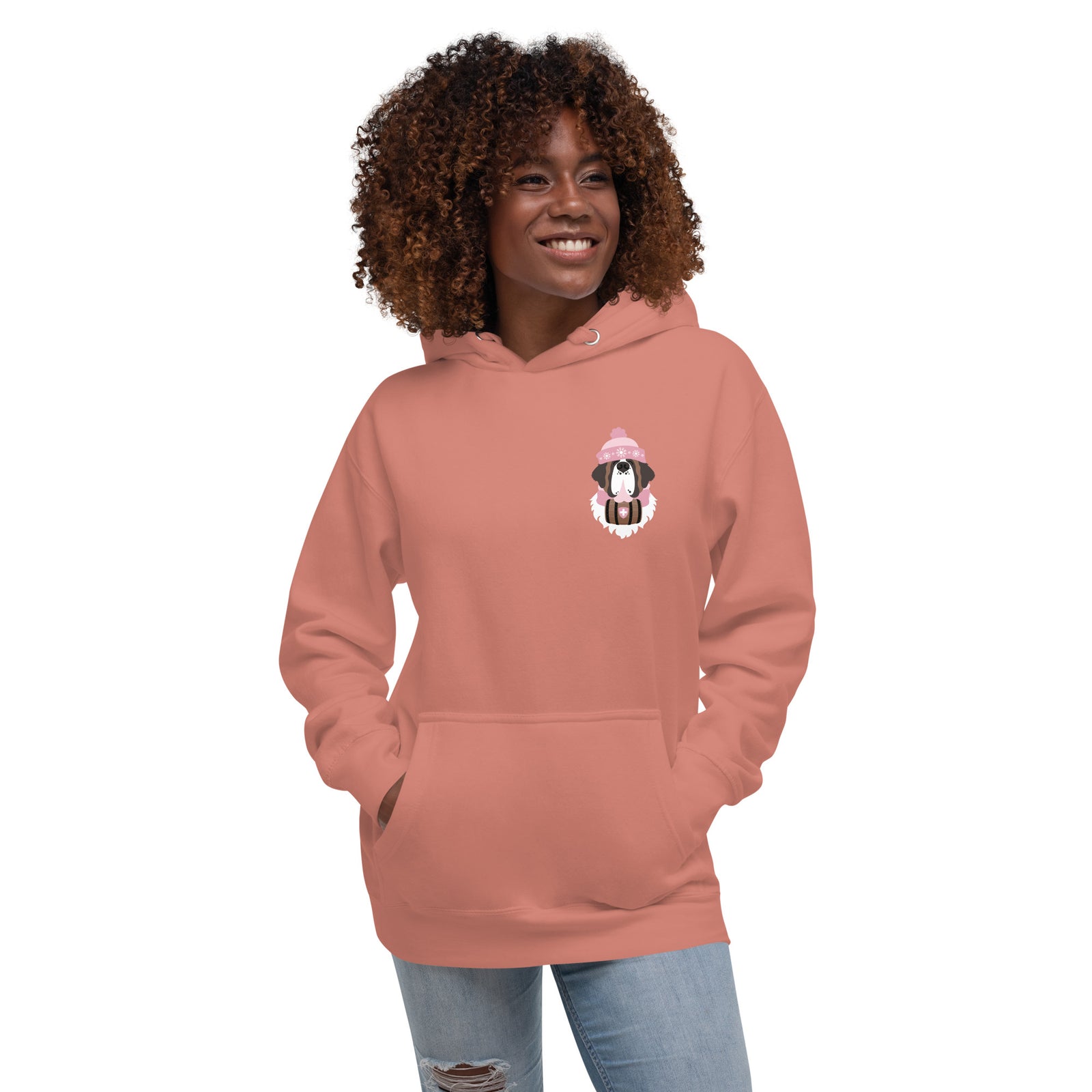 Merry Saintmas Pink Back Hoodie