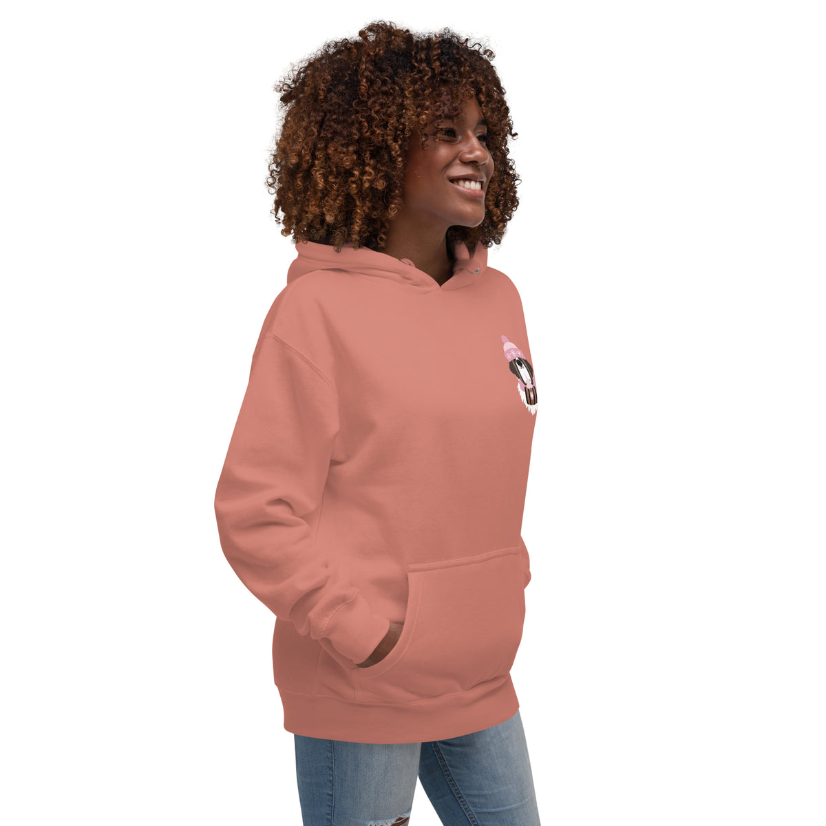Merry Saintmas Pink Back Hoodie
