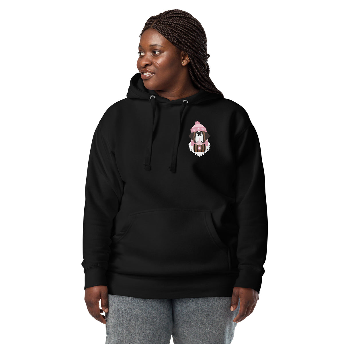 Merry Saintmas Pink Back Hoodie