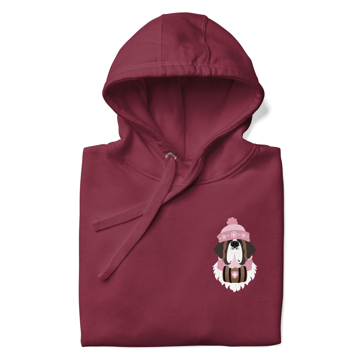 Merry Saintmas Pink Back Hoodie