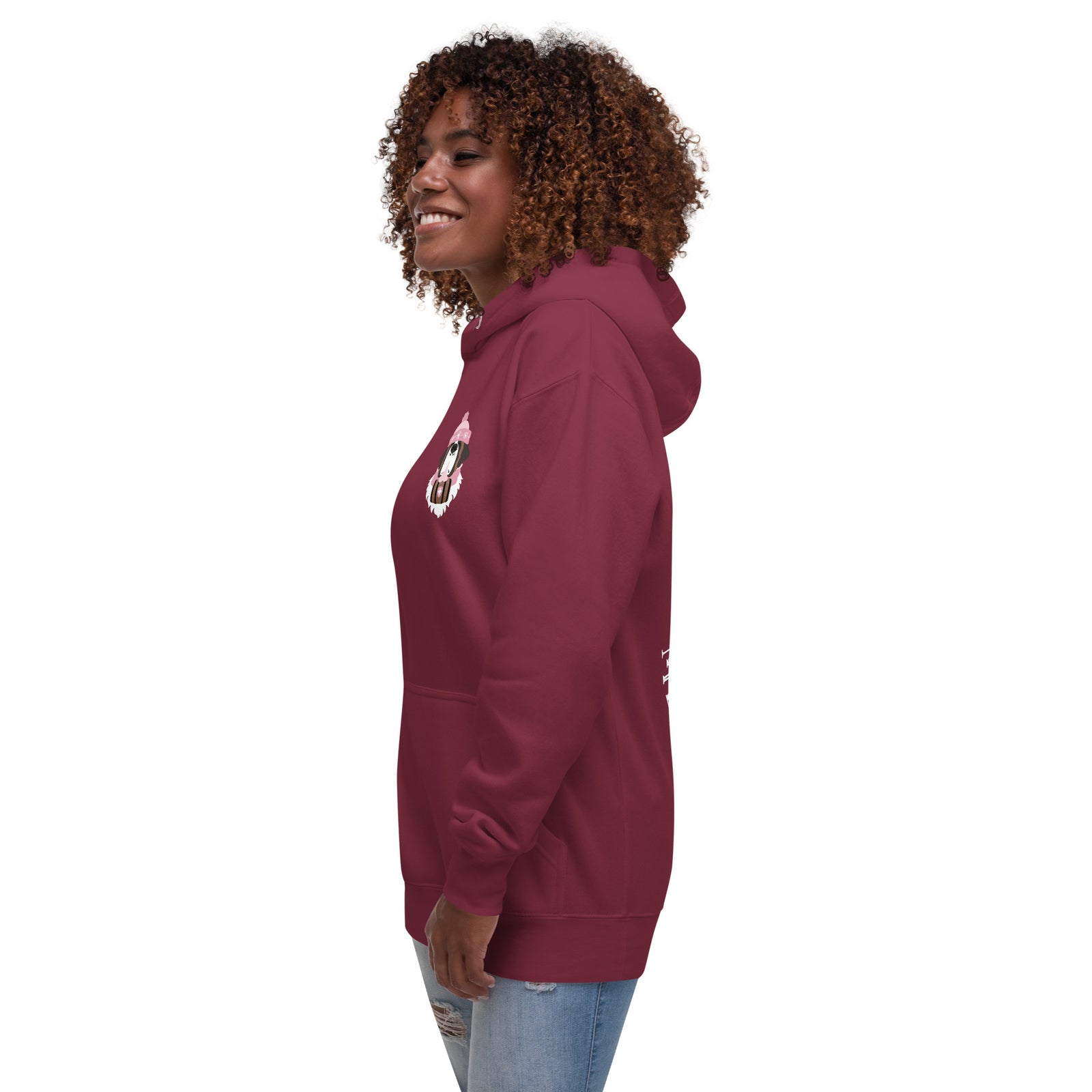 Merry Saintmas Pink Back Hoodie
