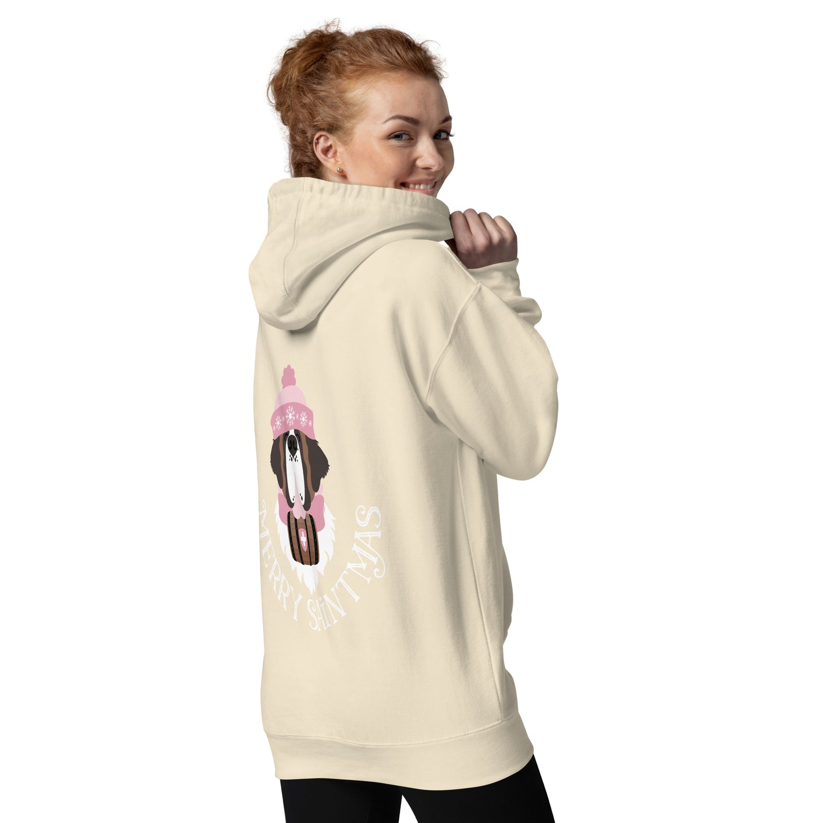Merry Saintmas Pink Back Hoodie