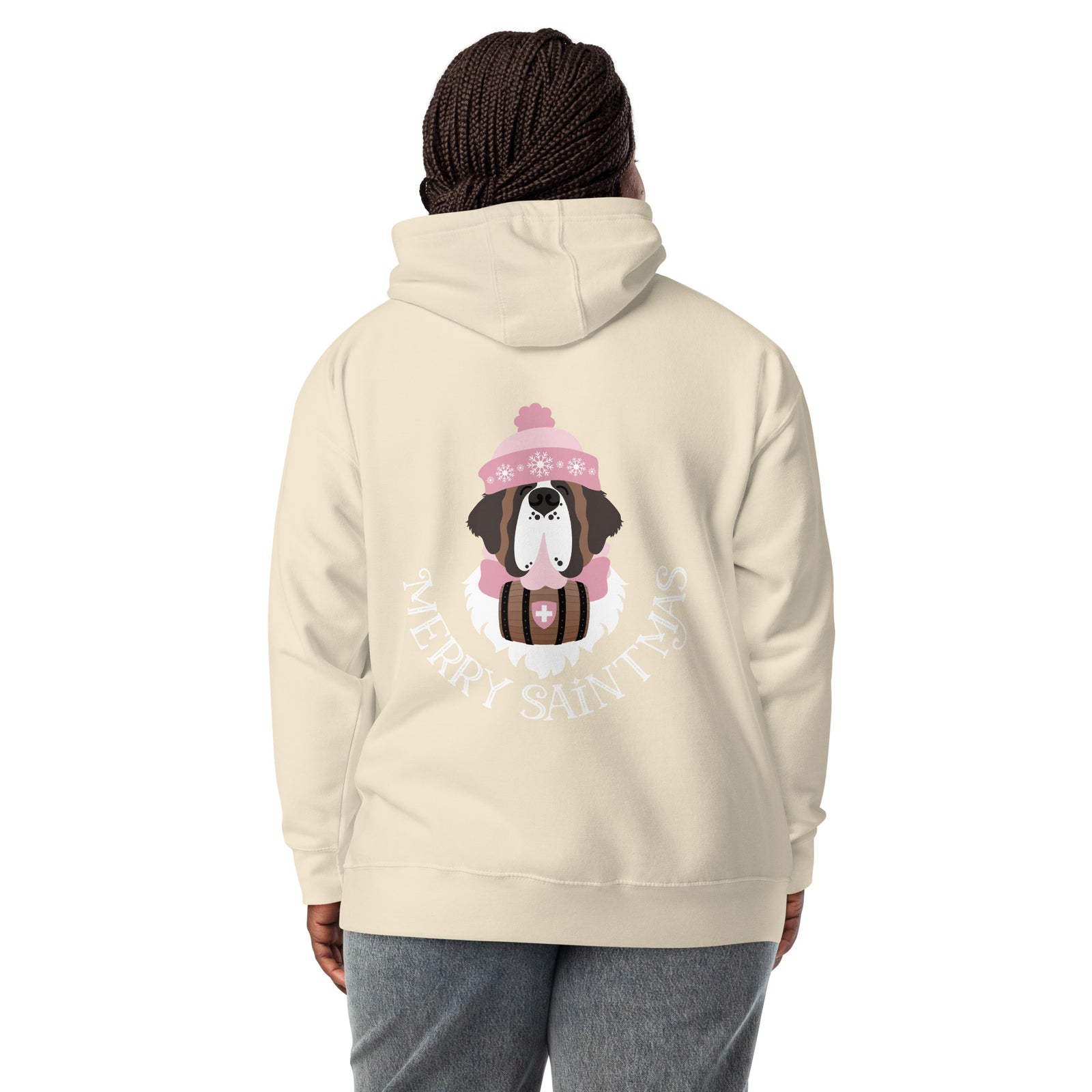 Merry Saintmas Pink Back Hoodie