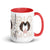 Personalized Big Dog Mom Mug + Color Inside - Lucy + Norman