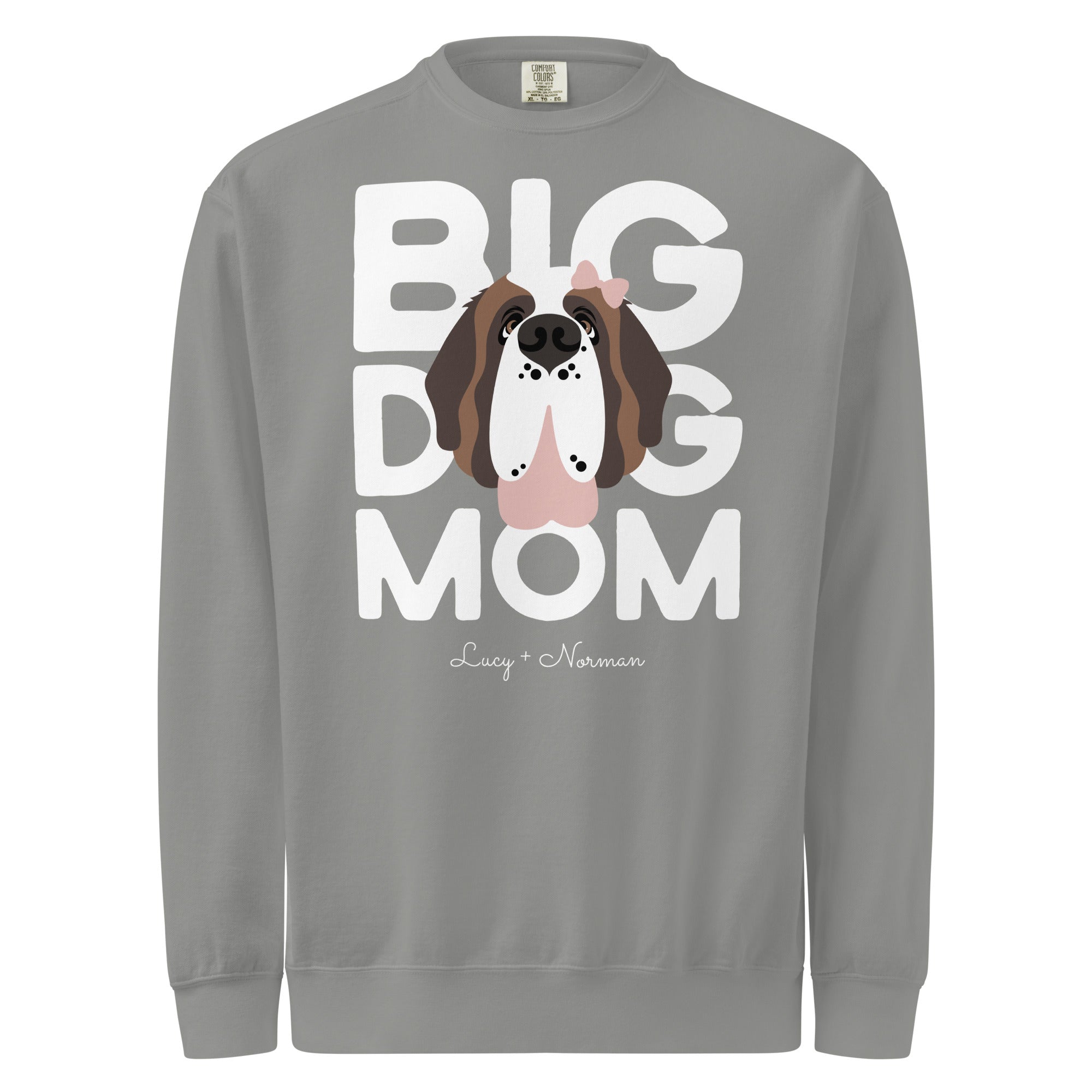 Personalized Female Big Dog Mom Sweatshirt - Lucy + Norman