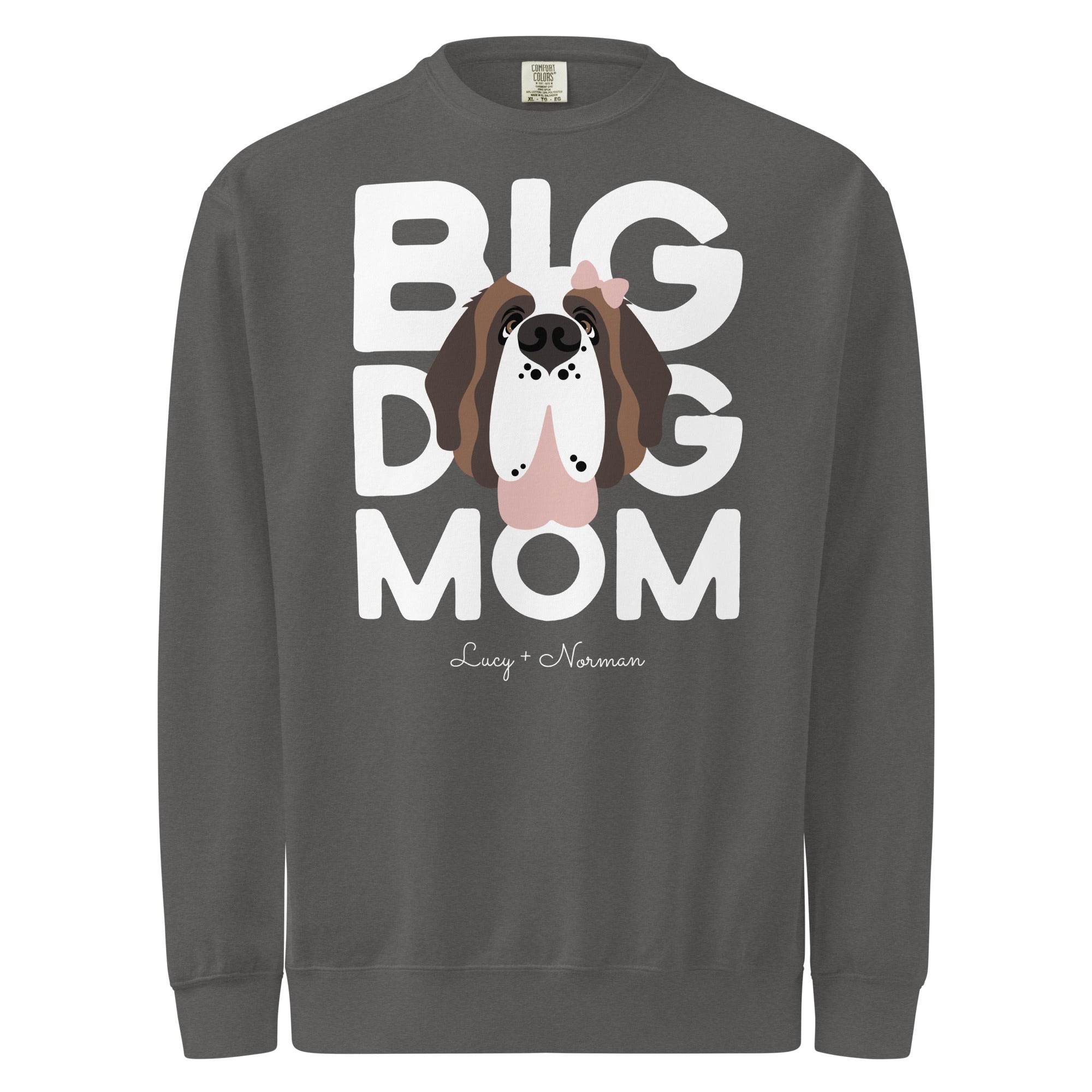 Personalized Female Big Dog Mom Sweatshirt - Lucy + Norman