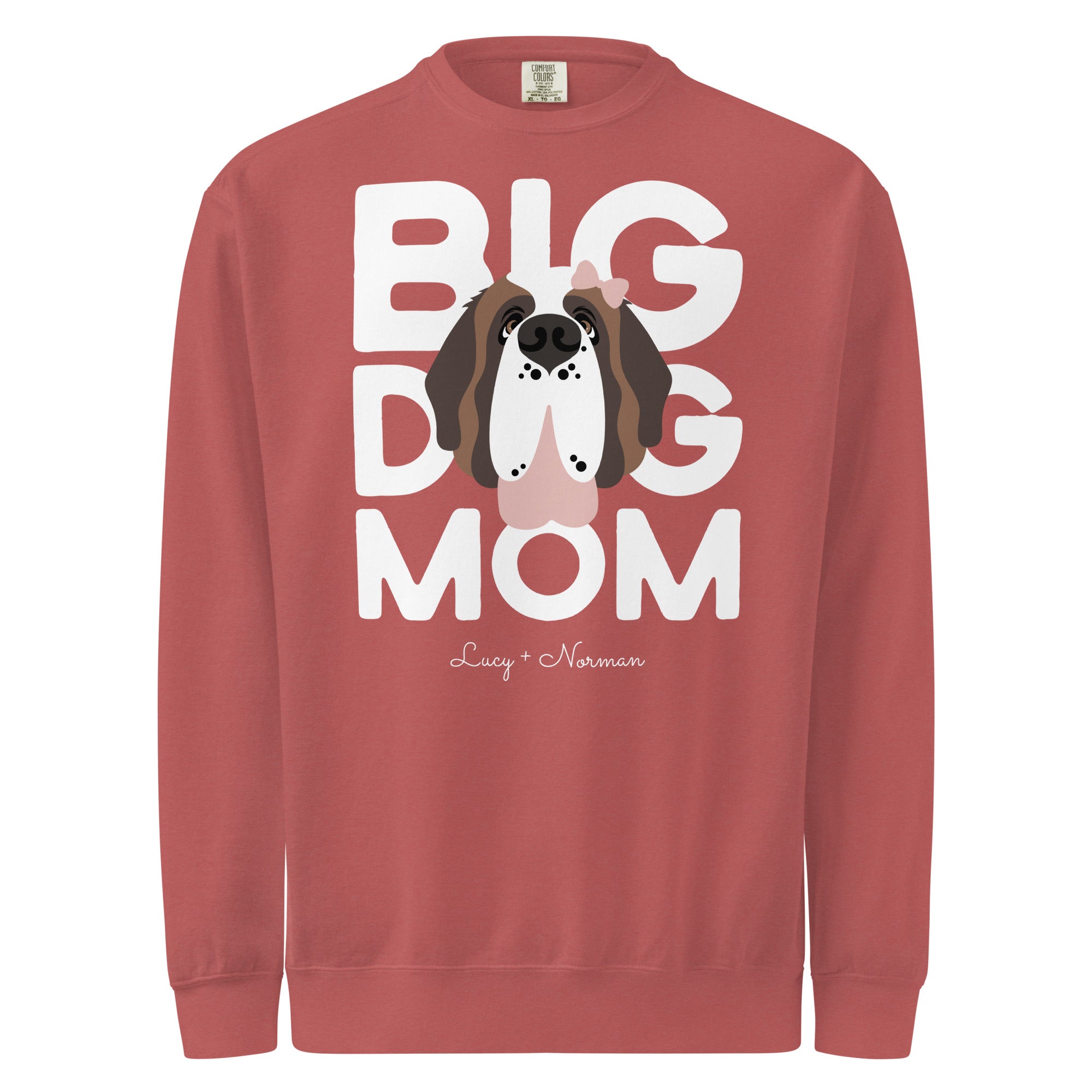 Personalized Female Big Dog Mom Sweatshirt - Lucy + Norman