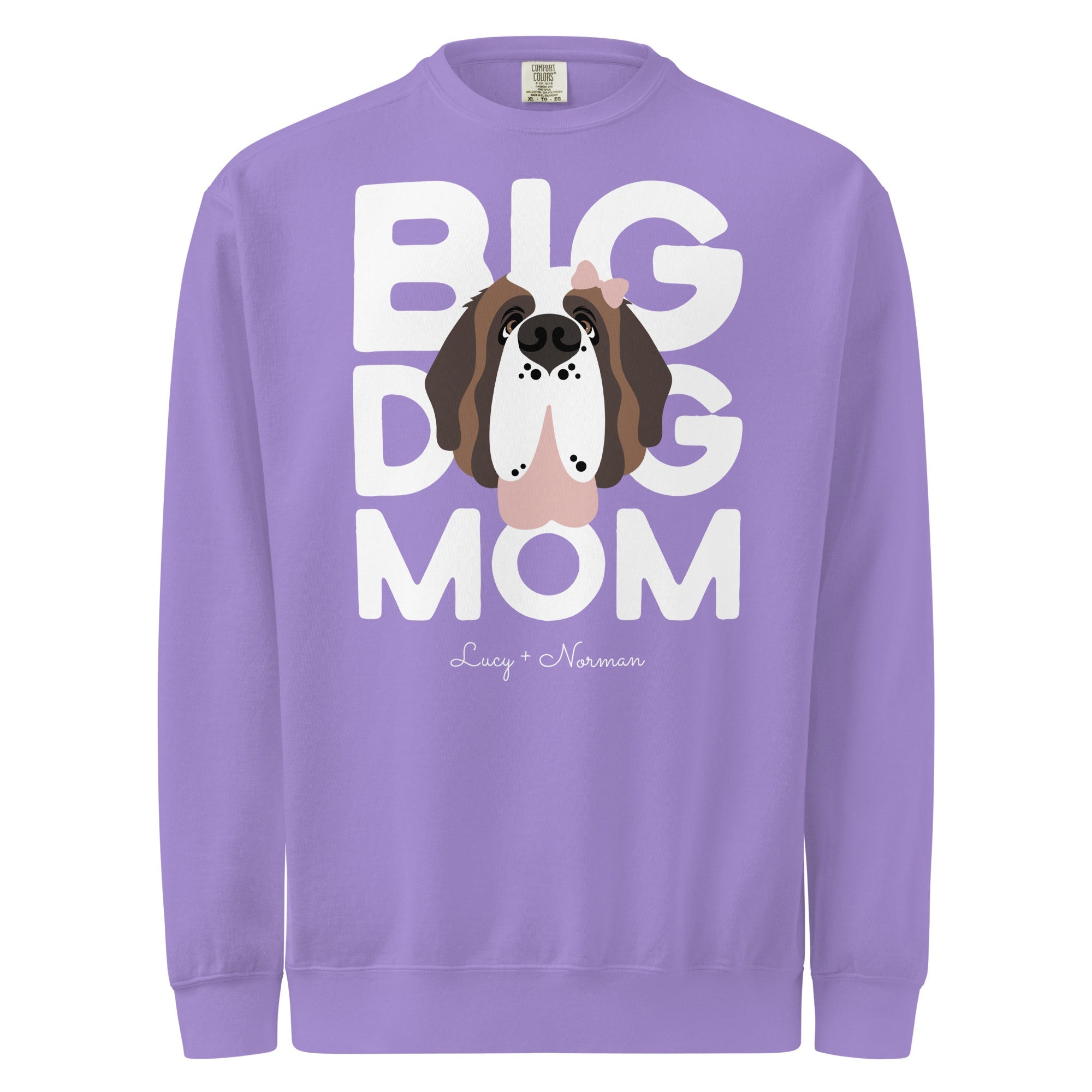 Personalized Female Big Dog Mom Sweatshirt - Lucy + Norman