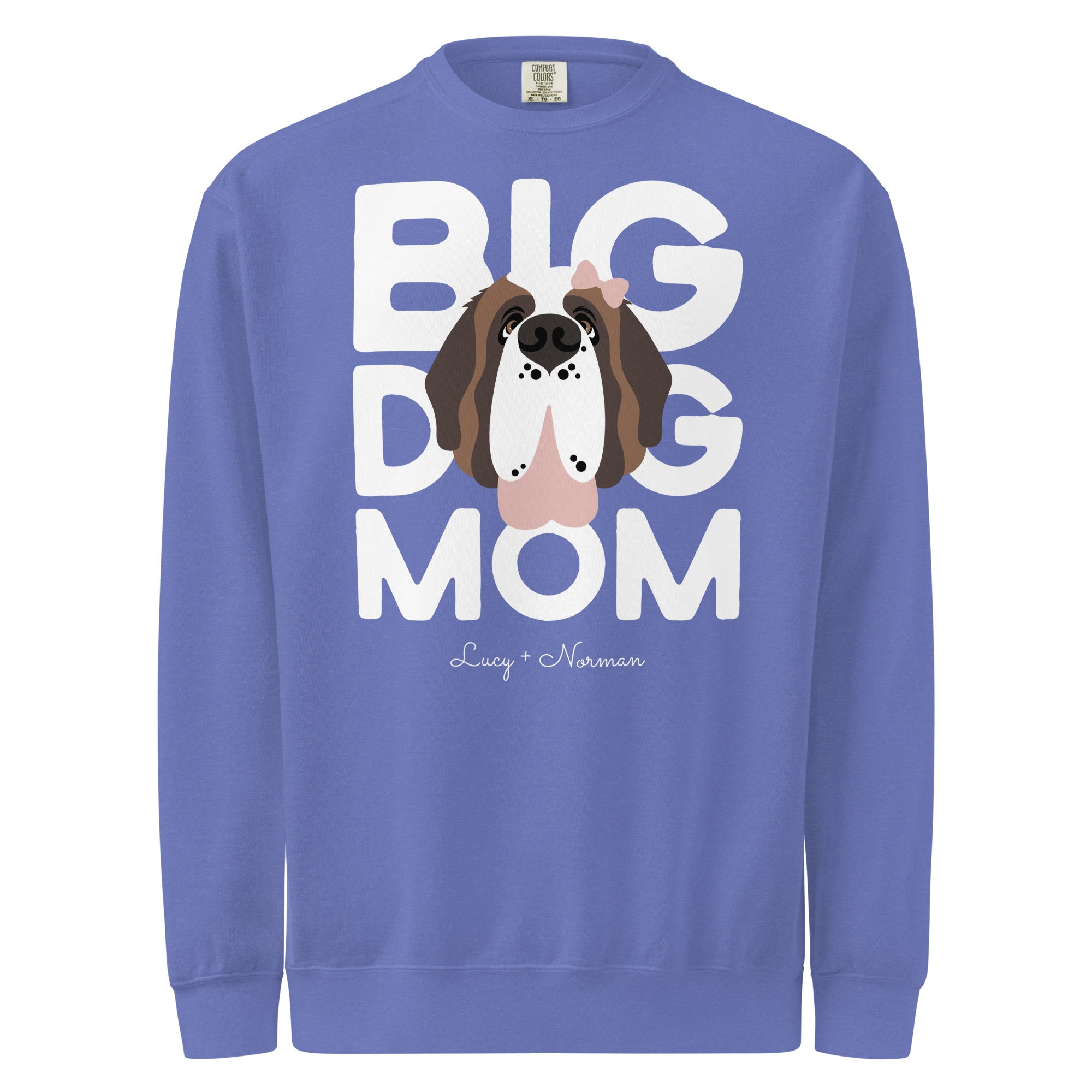 Personalized Female Big Dog Mom Sweatshirt - Lucy + Norman