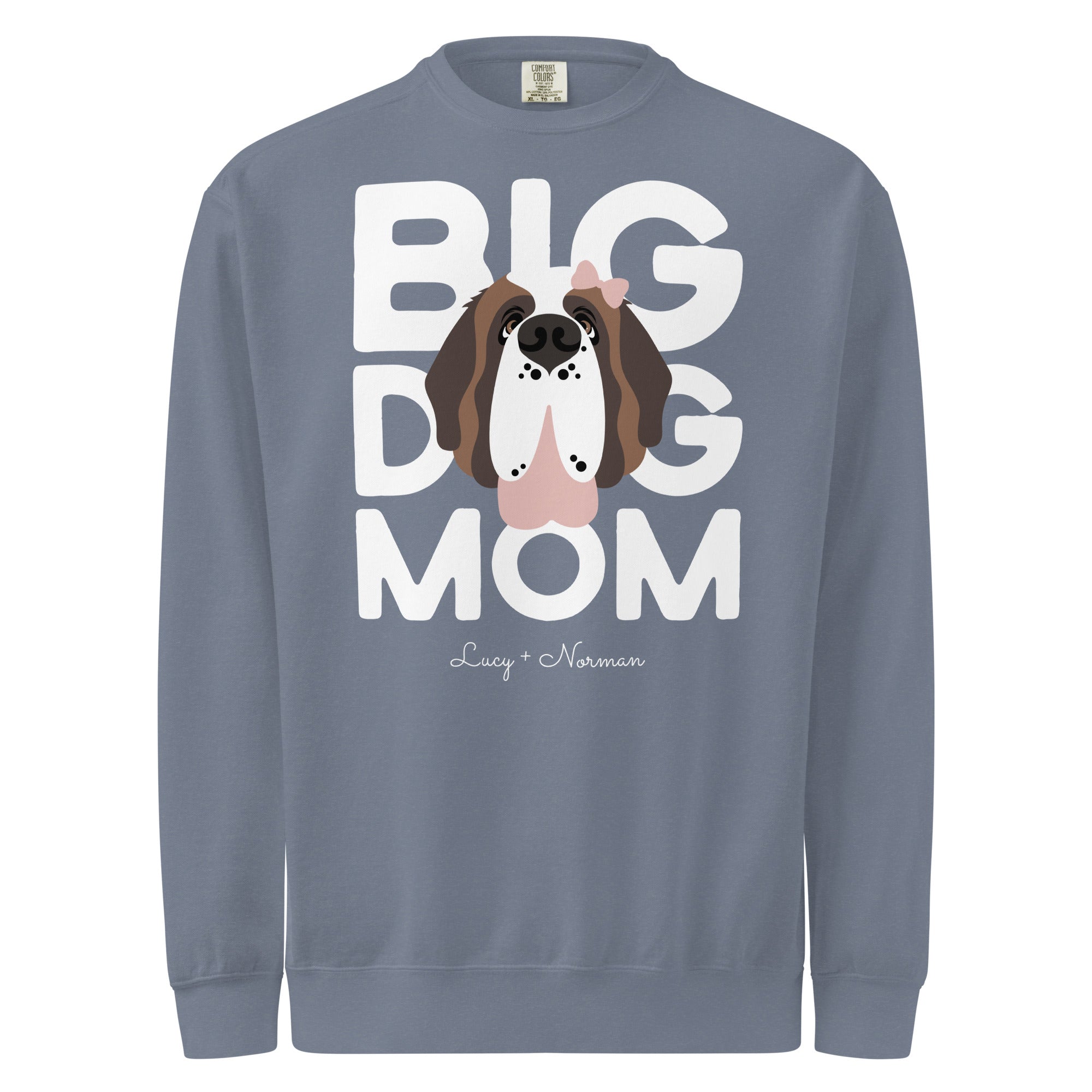 Personalized Female Big Dog Mom Sweatshirt - Lucy + Norman
