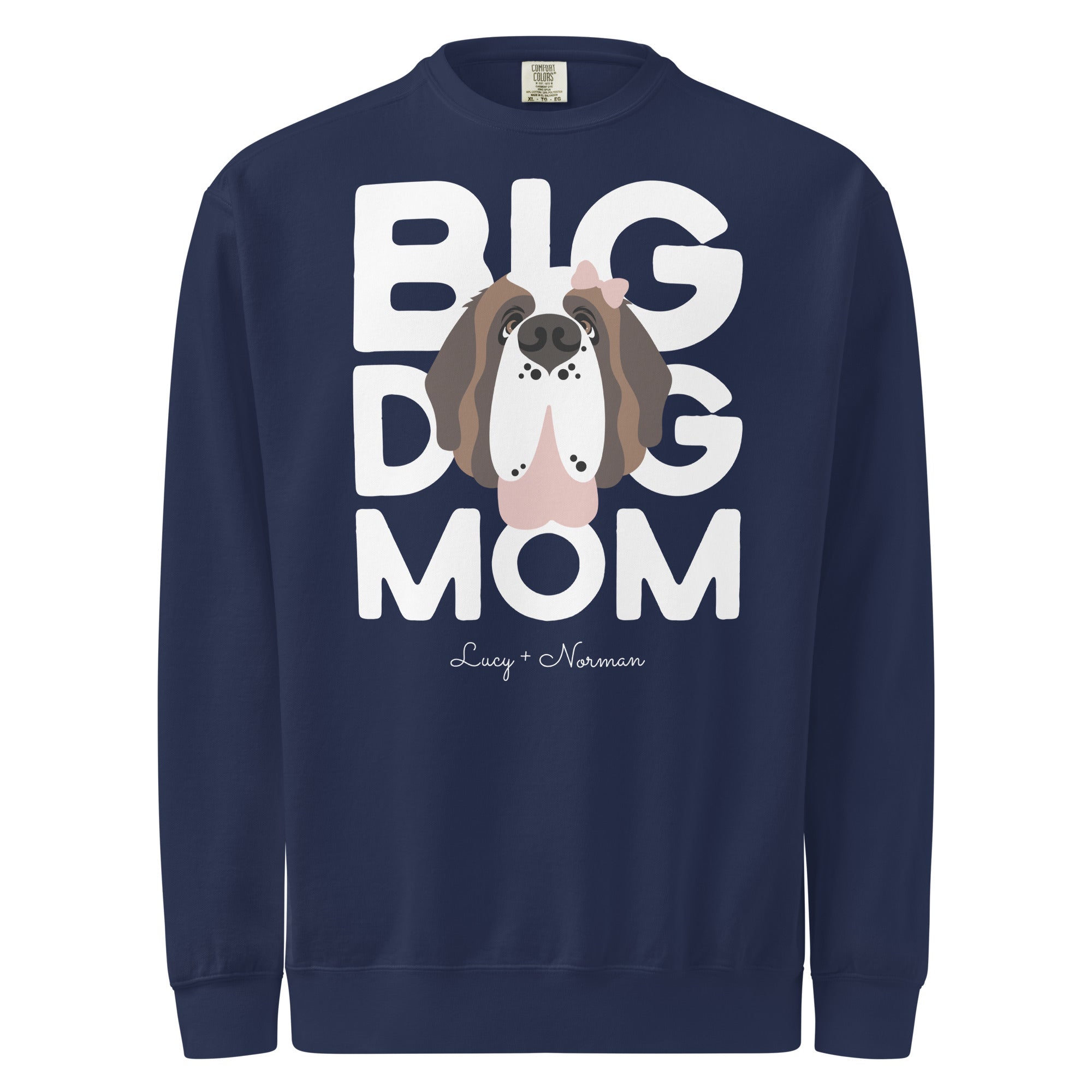 Personalized Female Big Dog Mom Sweatshirt - Lucy + Norman