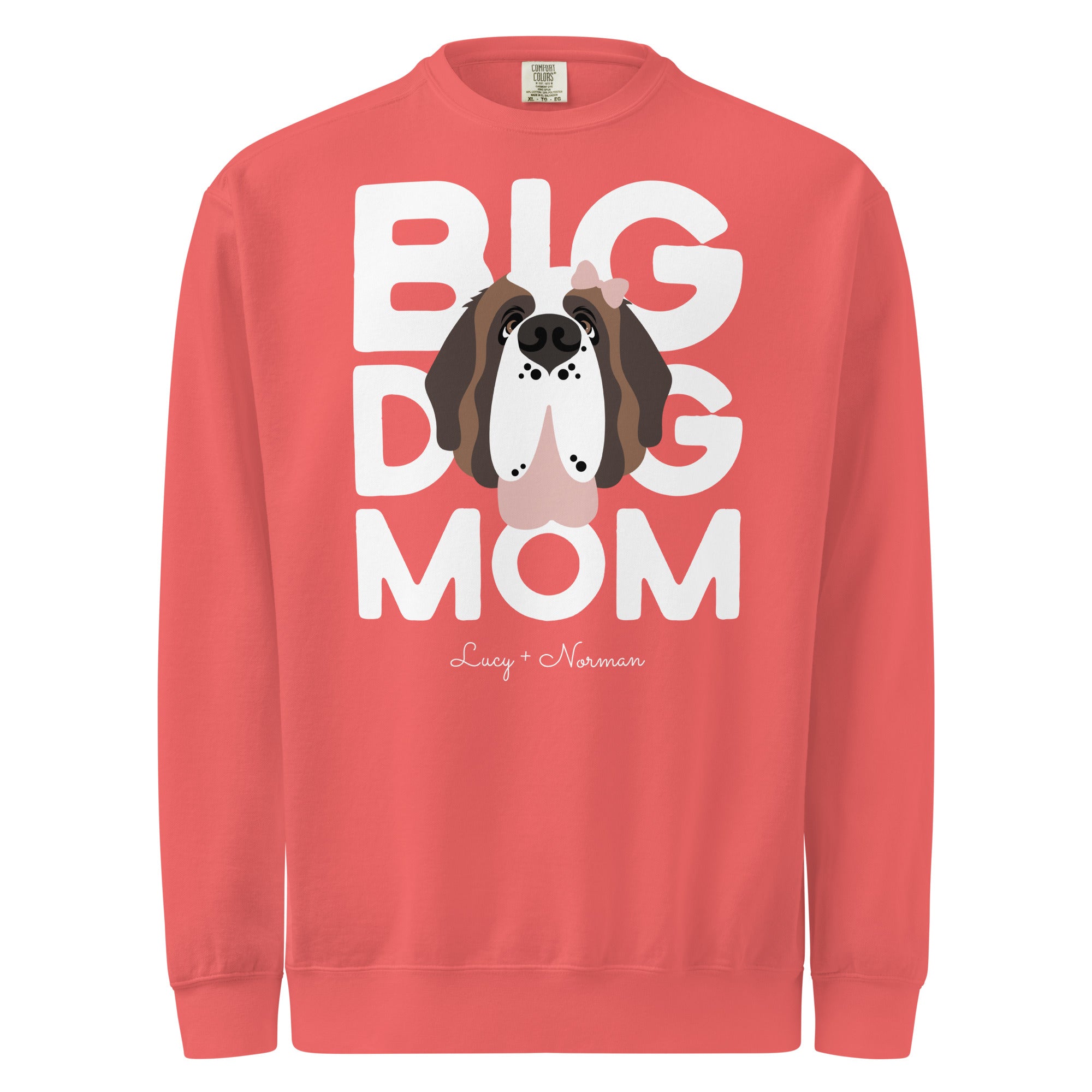 Personalized Female Big Dog Mom Sweatshirt - Lucy + Norman