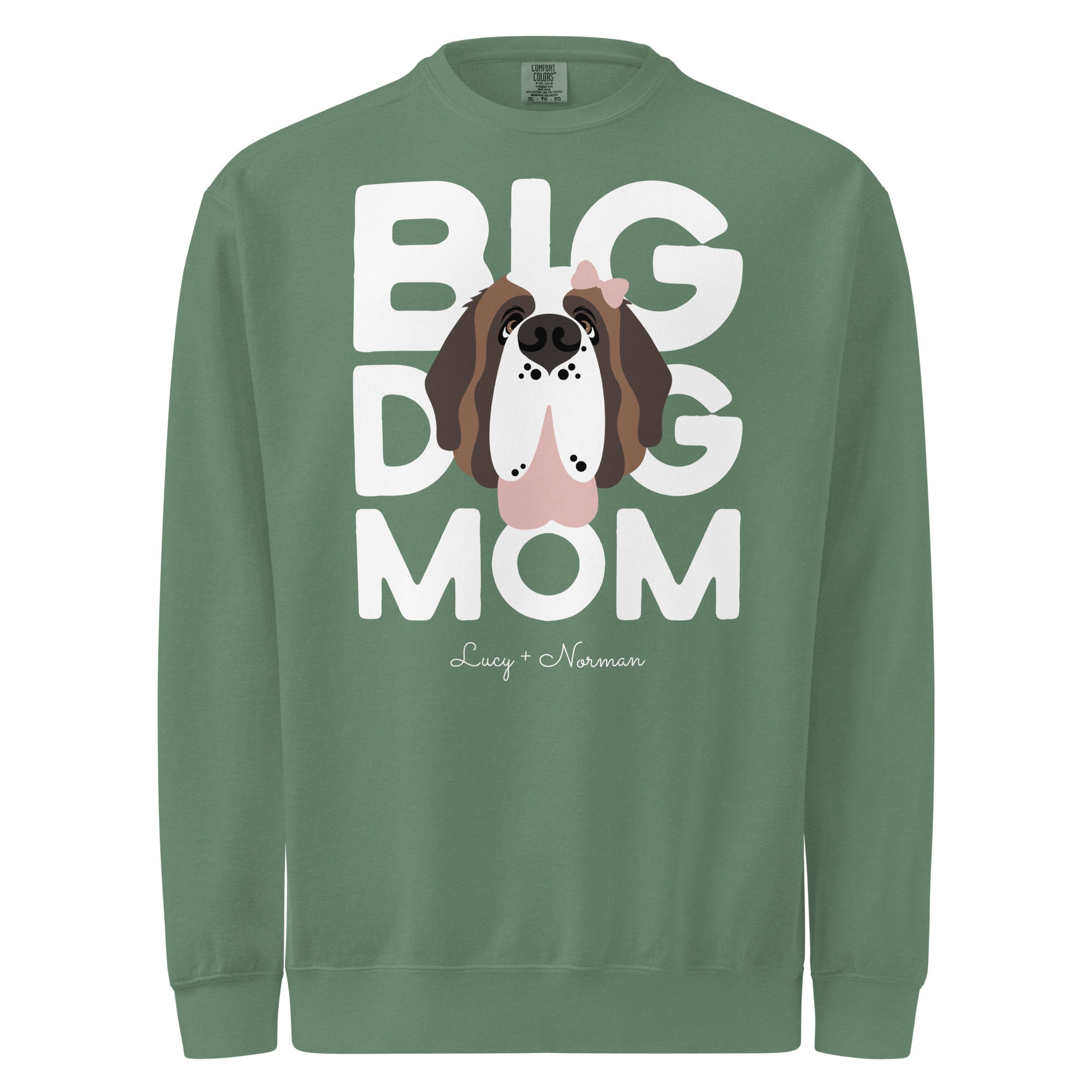 Personalized Female Big Dog Mom Sweatshirt - Lucy + Norman