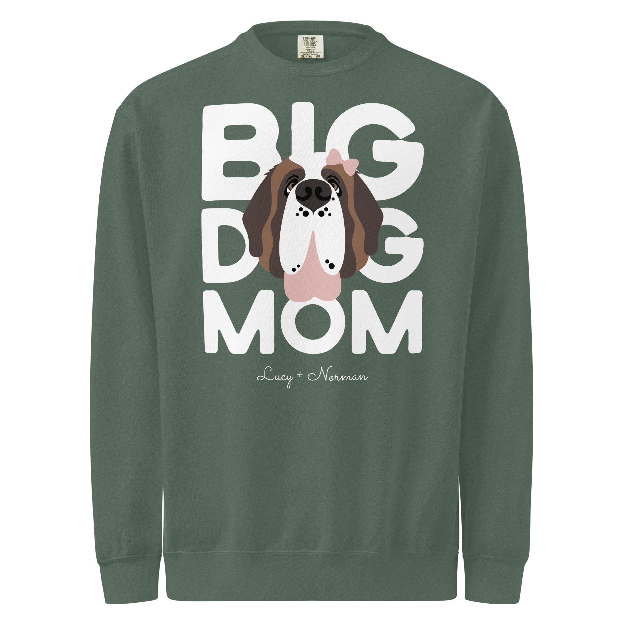 Personalized Female Big Dog Mom Sweatshirt - Lucy + Norman