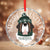 Personalized Name Merry Saintmas Crystal Glass Ornament - Lucy + Norman