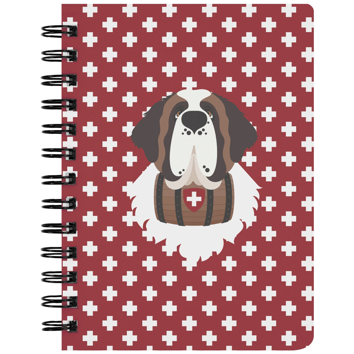 Red Cross Saint Bernard Spiral Notebook - Lucy + Norman