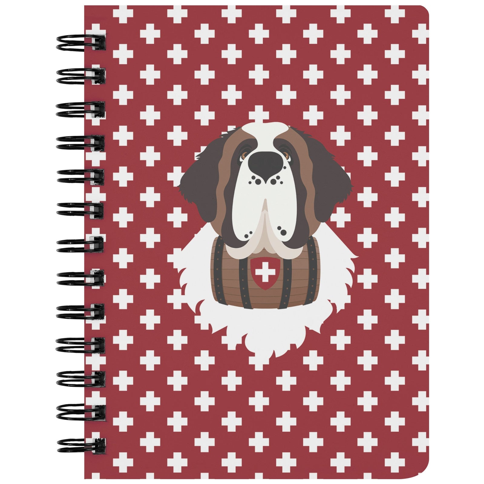 Red Cross Saint Bernard Spiral Notebook - Lucy + Norman