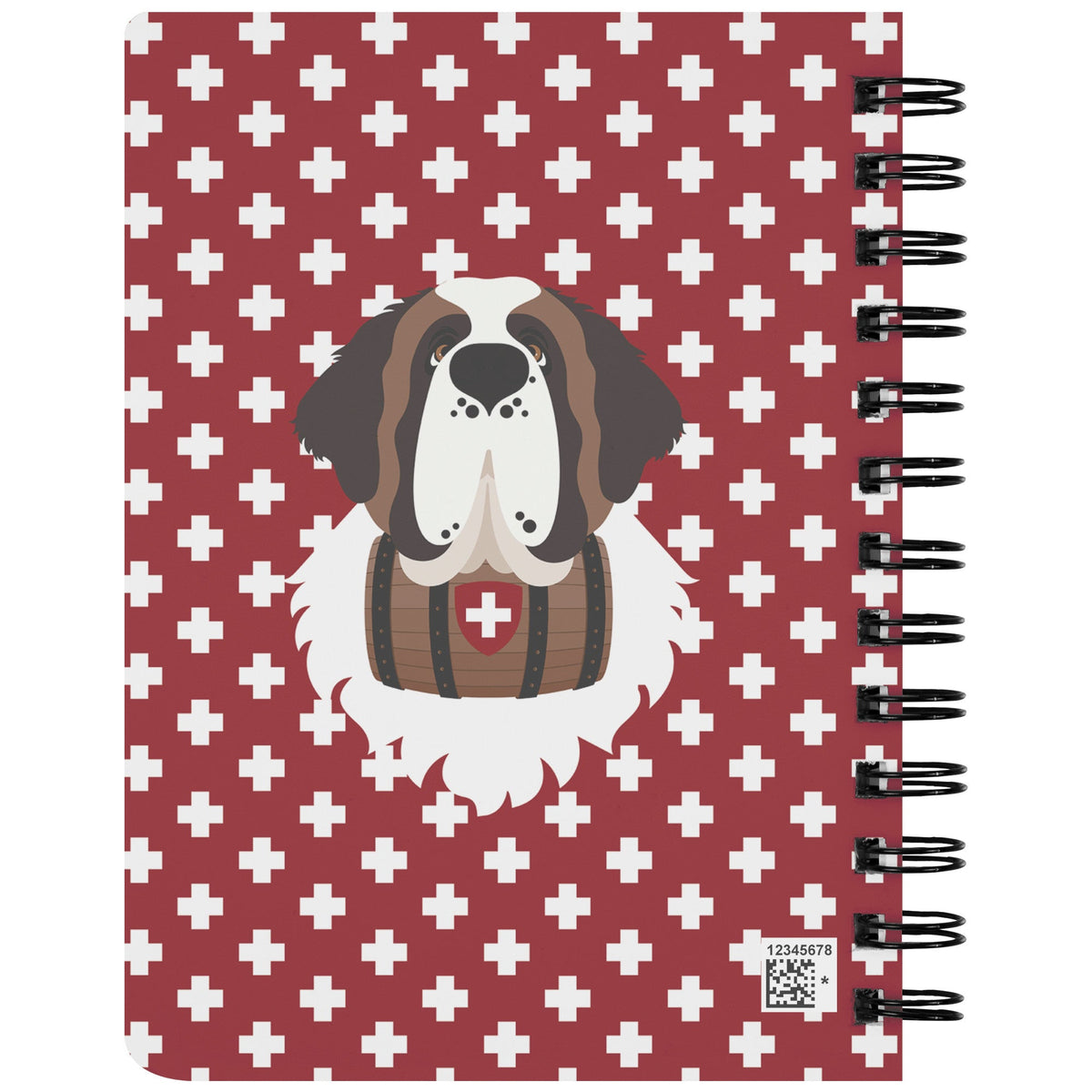 Red Cross Saint Bernard Spiral Notebook - Lucy + Norman